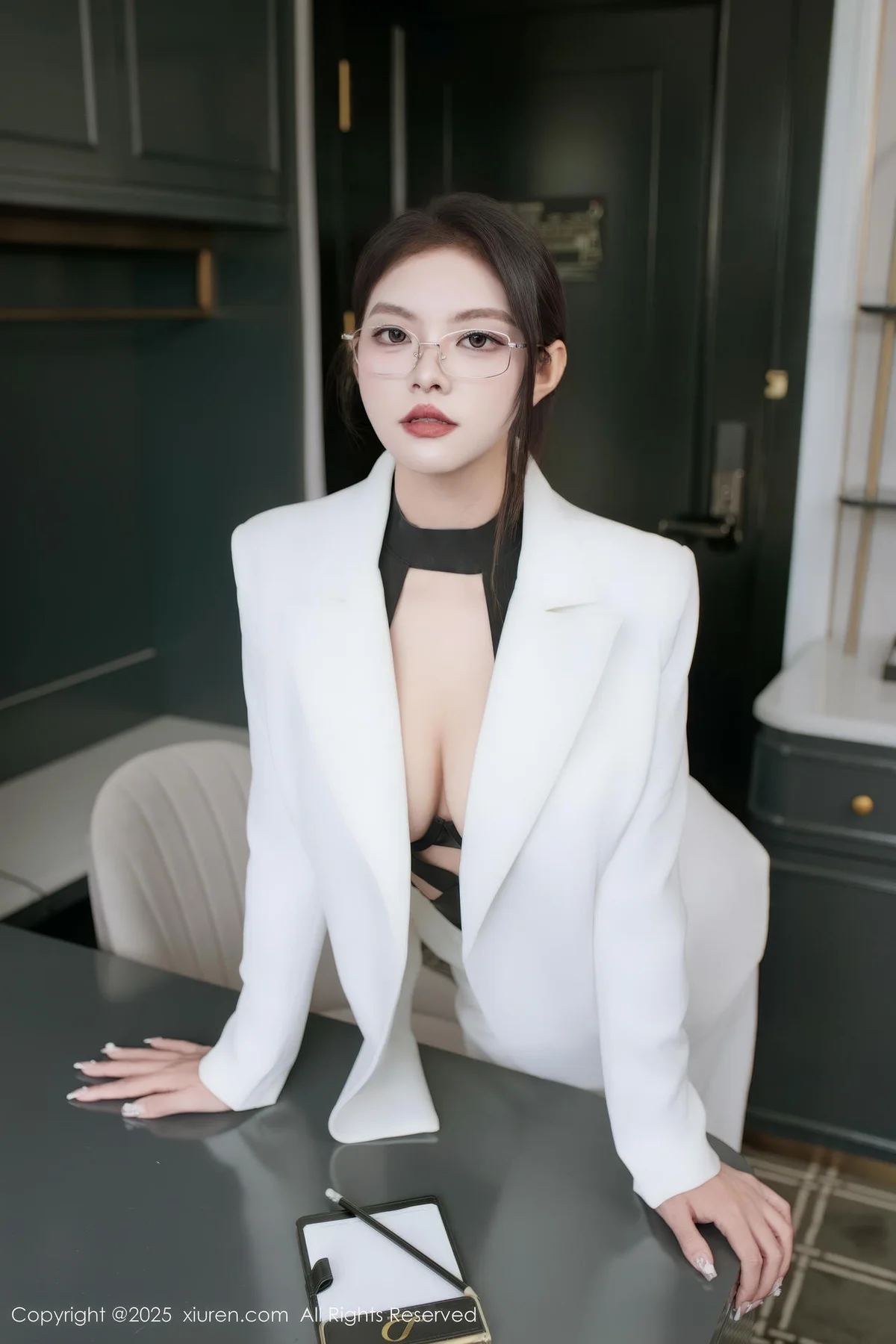 XiuRen 秀人 No.10464 冬安 白色衣西服套装ol - 4