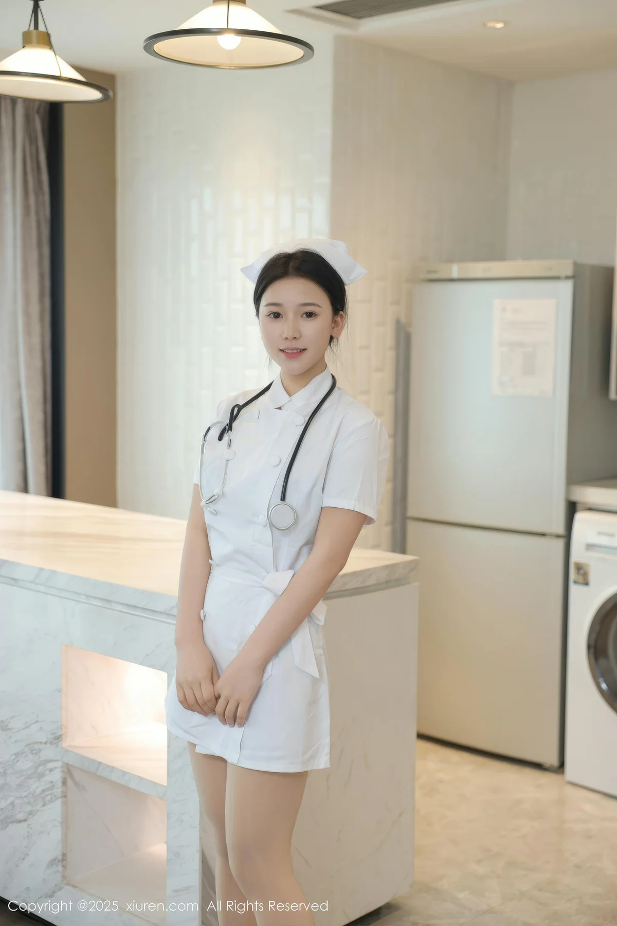 XiuRen 秀人 No.10465 林嘉馨 白色护士制服 - 8