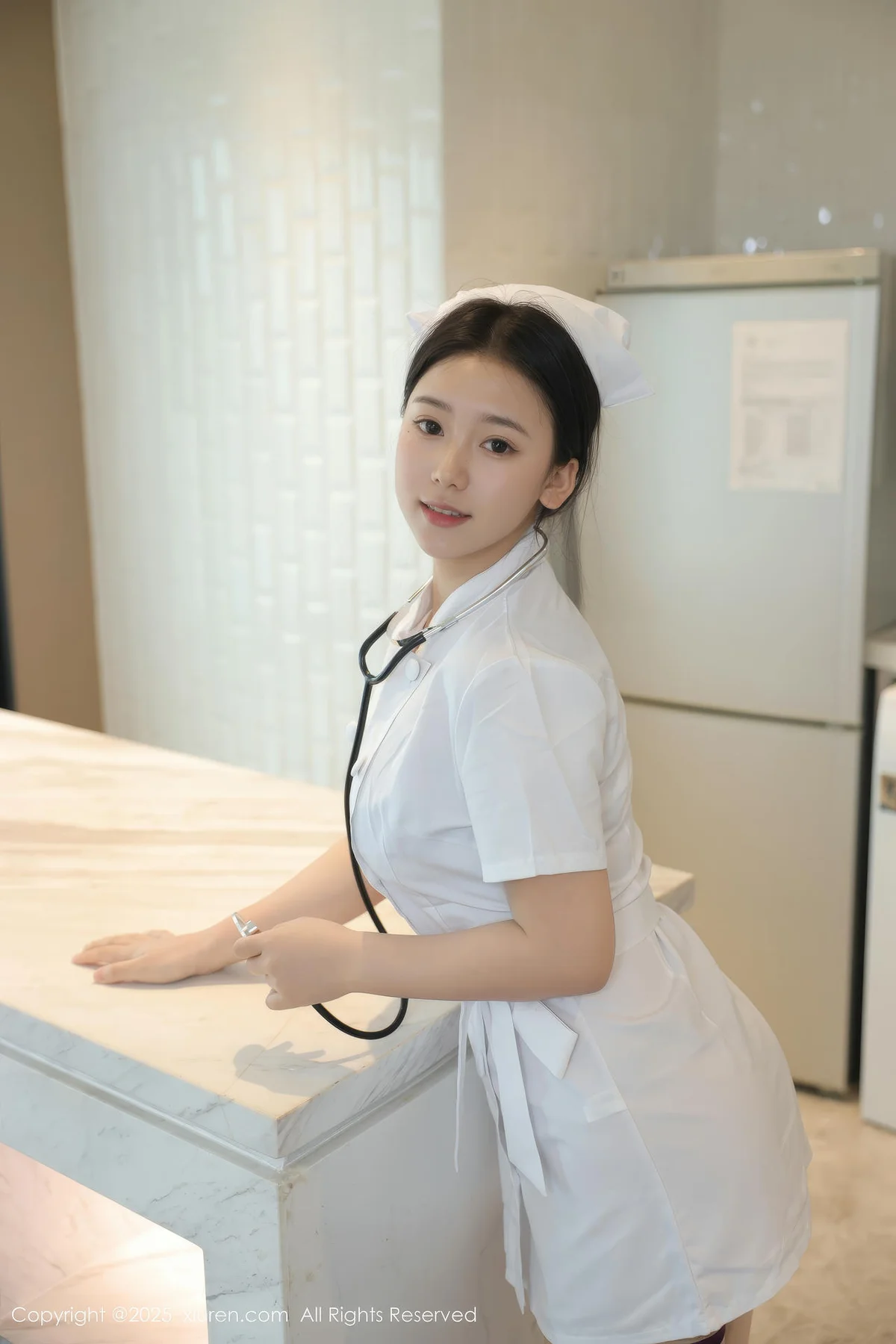 XiuRen 秀人 No.10465 林嘉馨 白色护士制服 - 6