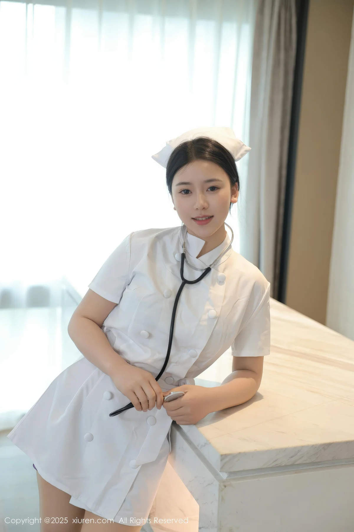 XiuRen 秀人 No.10465 林嘉馨 白色护士制服 - 7