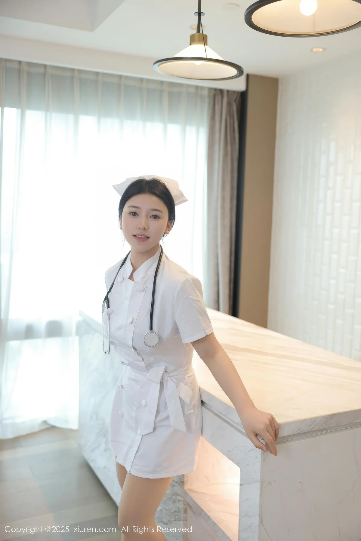 XiuRen 秀人 No.10465 林嘉馨 白色护士制服 - 8