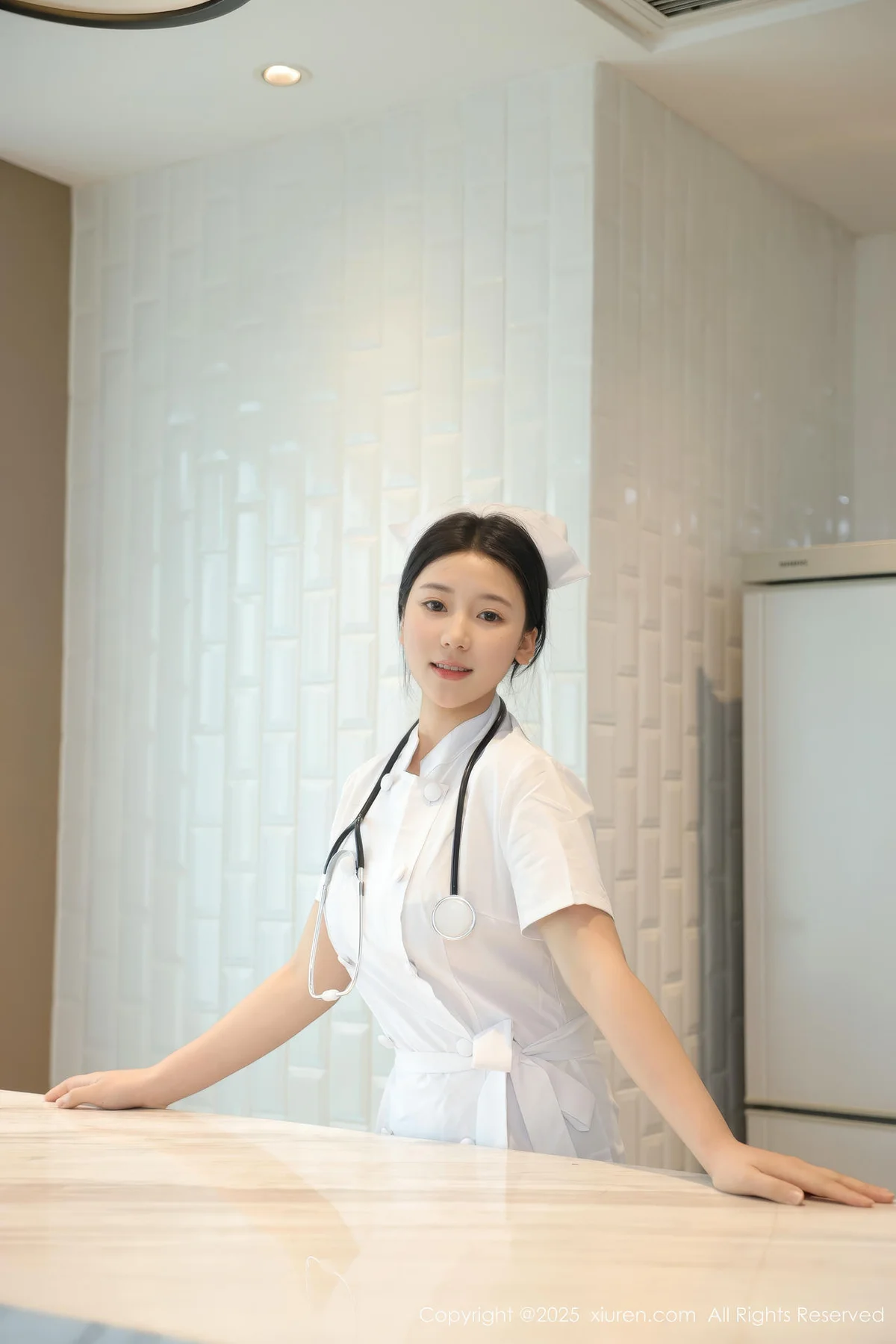 XiuRen 秀人 No.10465 林嘉馨 白色护士制服 - 9