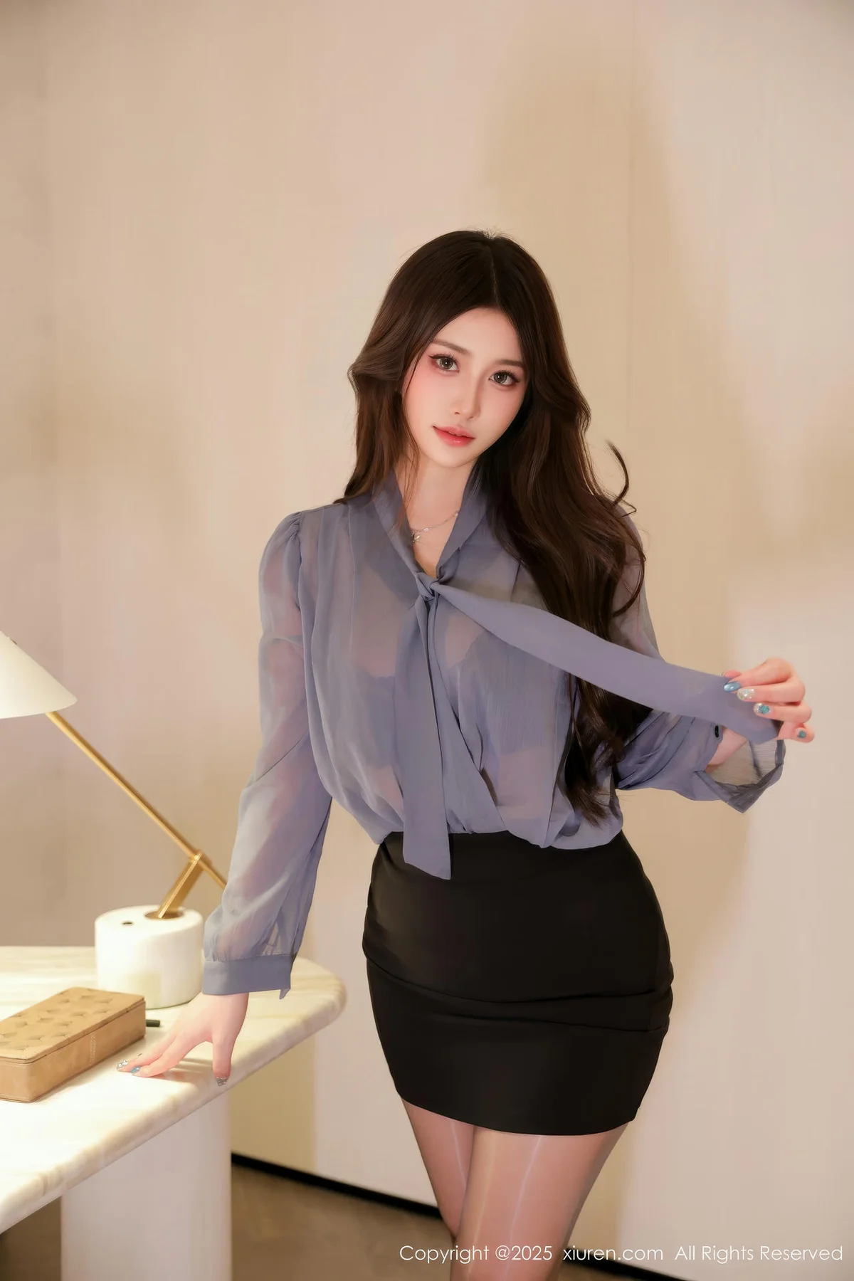 XiuRen 秀人 No.10484 蛋蛋宝 性感OL魅惑黑丝 - 5