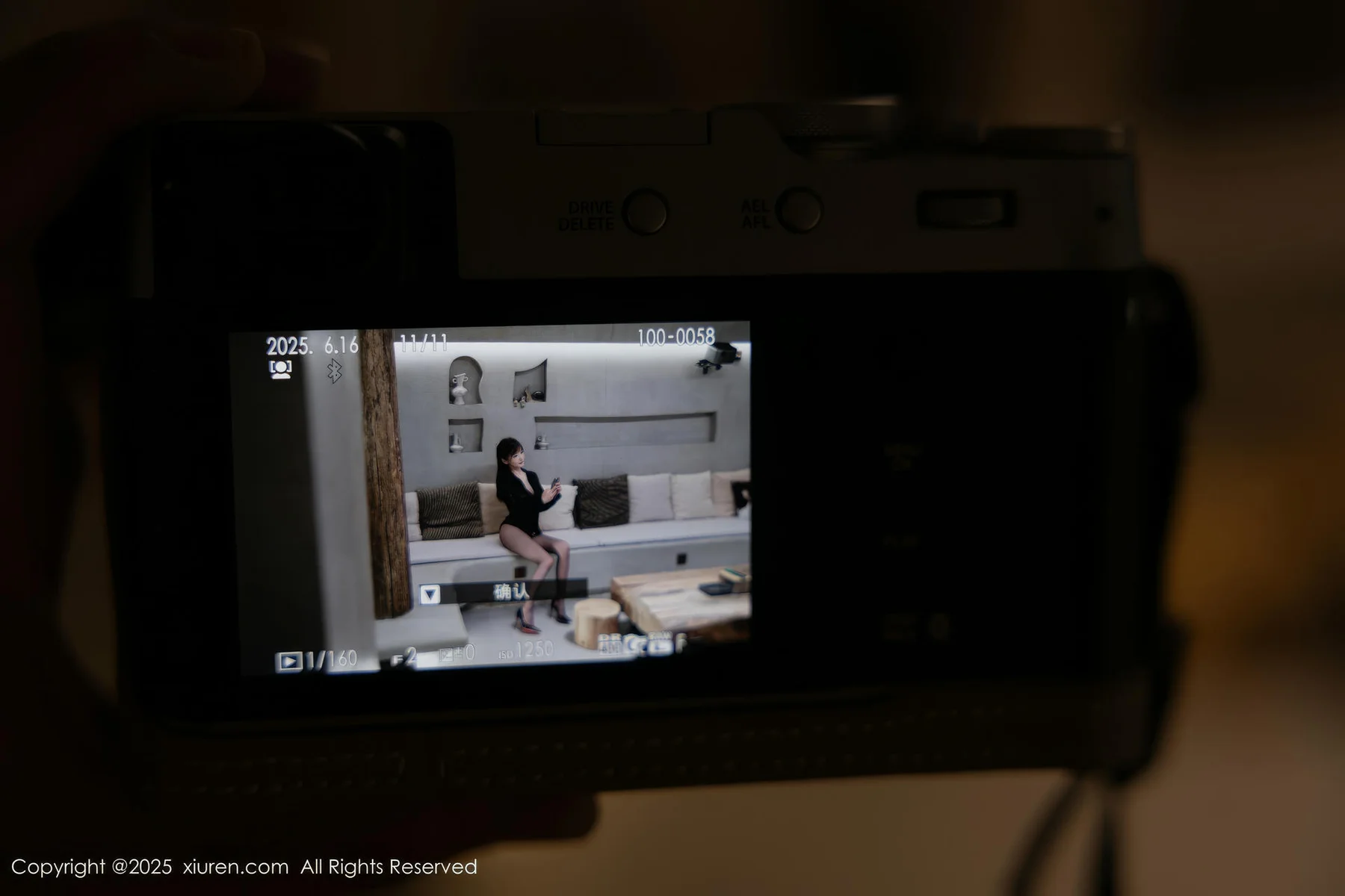 XiuRen 秀人 No.10505 陆萱萱  黑色衬衫魅惑黑丝 - 6