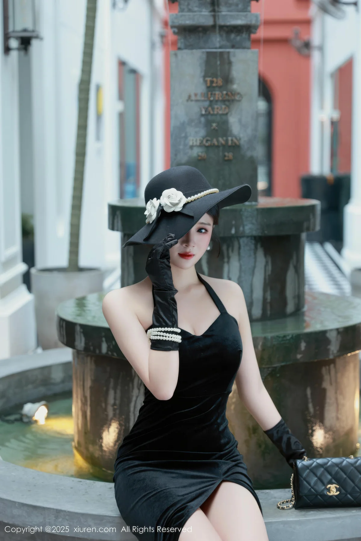 XiuRen 秀人 No.10509 南乔 黑色连衣裙街拍 - 3