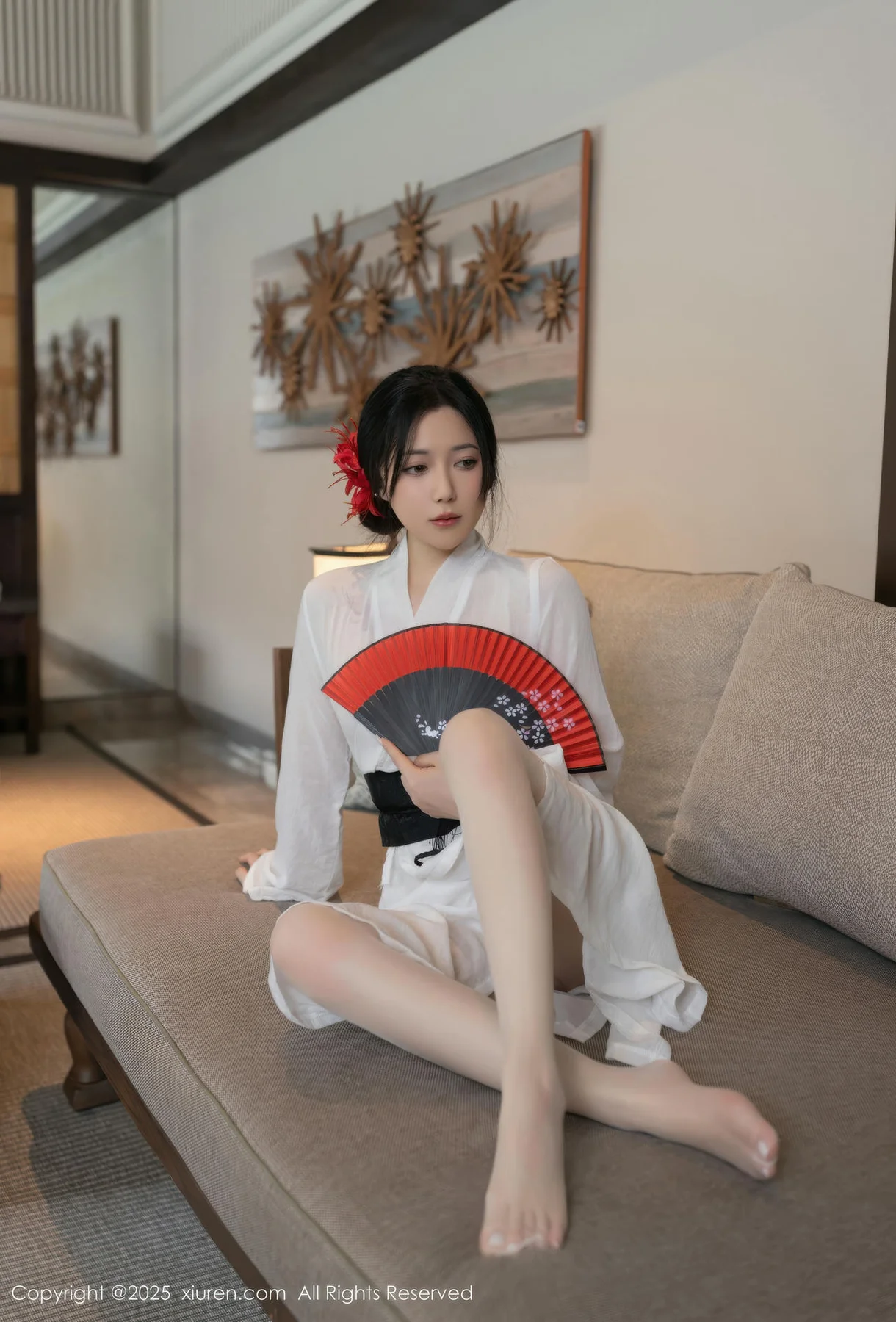 XiuRen 秀人 No.10514 鱼子酱Fish  诱人白色丝袜 - 4