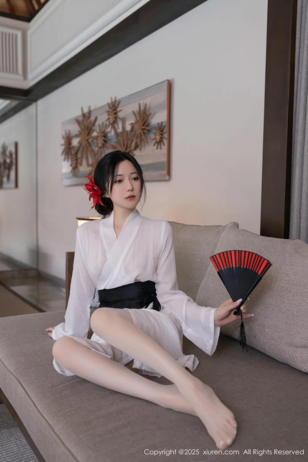 XiuRen 秀人 No.10514 鱼子酱Fish  诱人白色丝袜 - 5