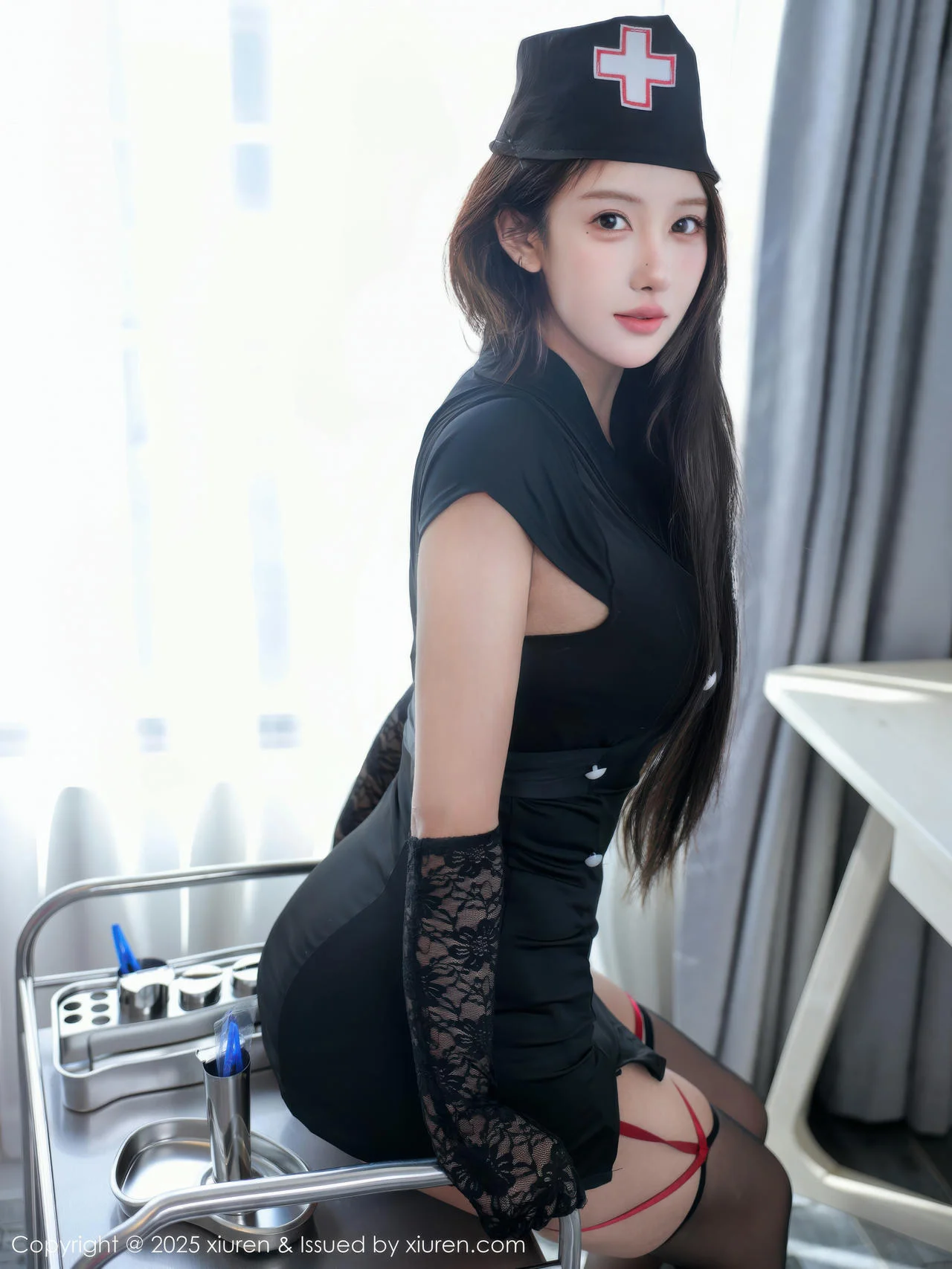 XiuRen 秀人 No.10519 金允希Yuki 深色制服诱惑 - 7