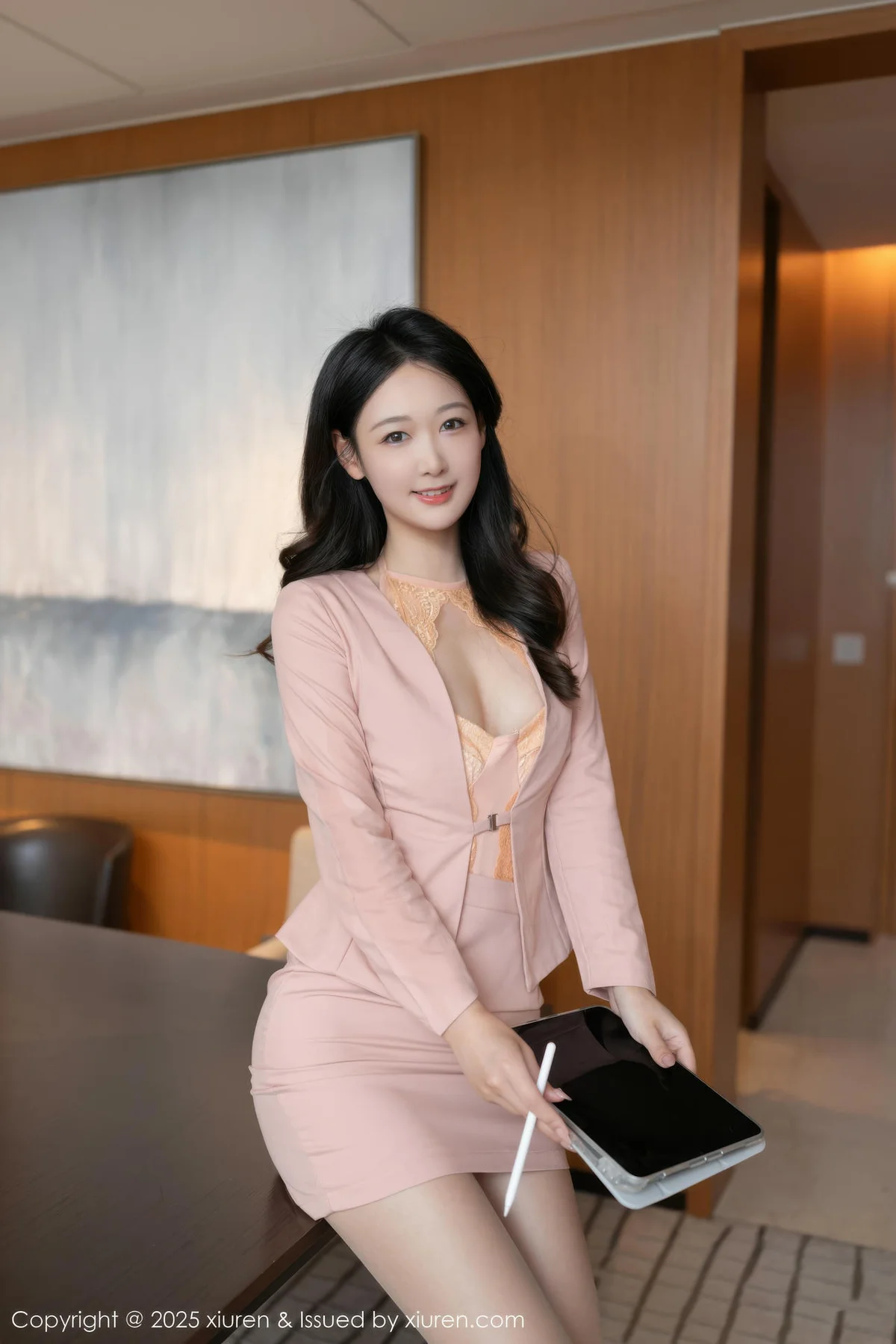 XiuRen 秀人 No.10520 唐安琪 橙色服饰性感肉丝 - 3