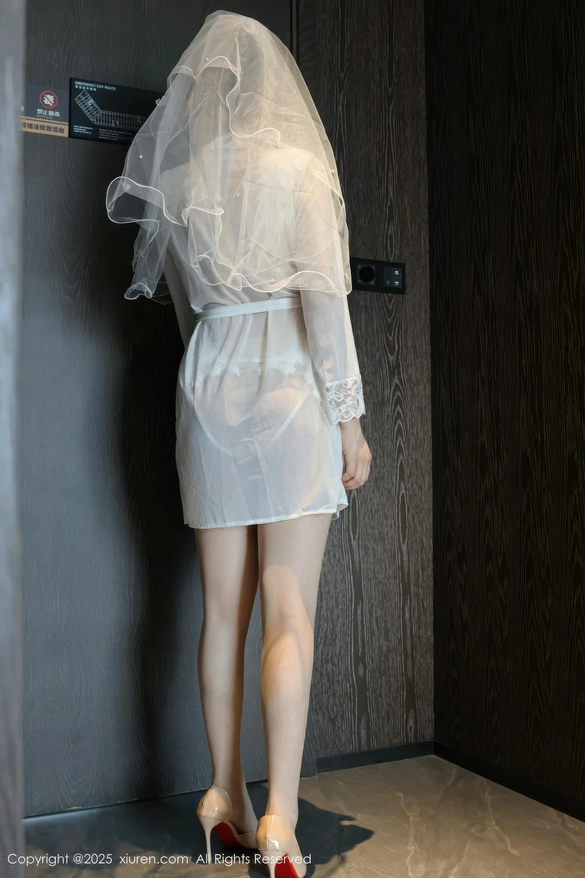 XiuRen 秀人 No.10559 糯梨子 白色婚纱搭配 - 3