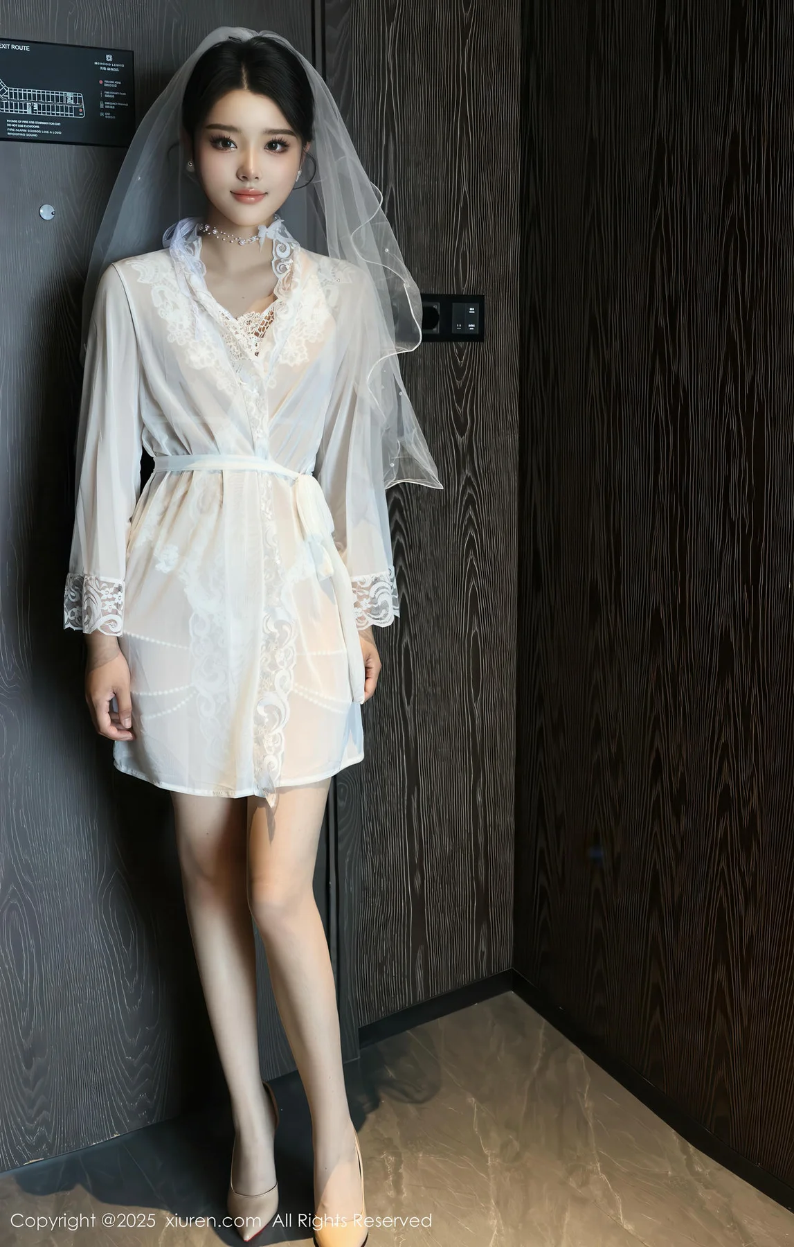 XiuRen 秀人 No.10559 糯梨子 白色婚纱搭配 - 5