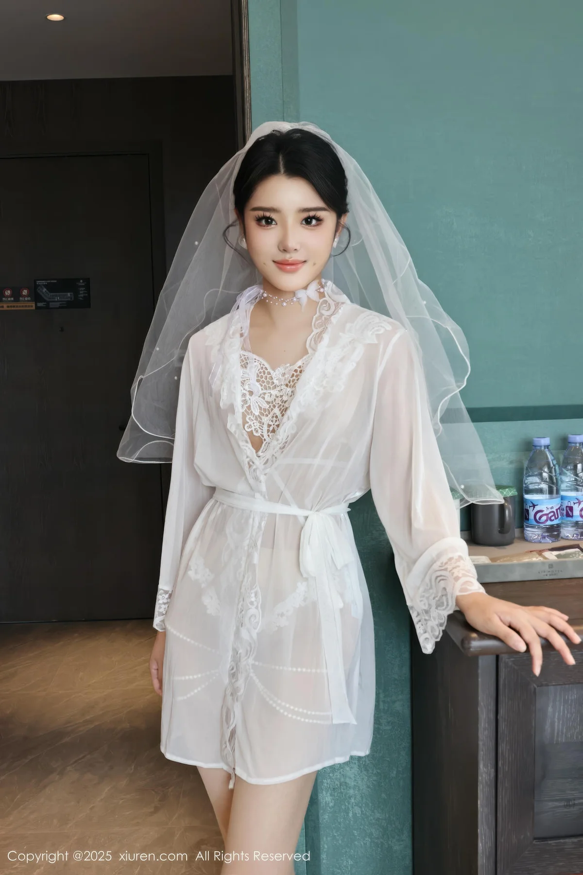 XiuRen 秀人 No.10559 糯梨子 白色婚纱搭配 - 7