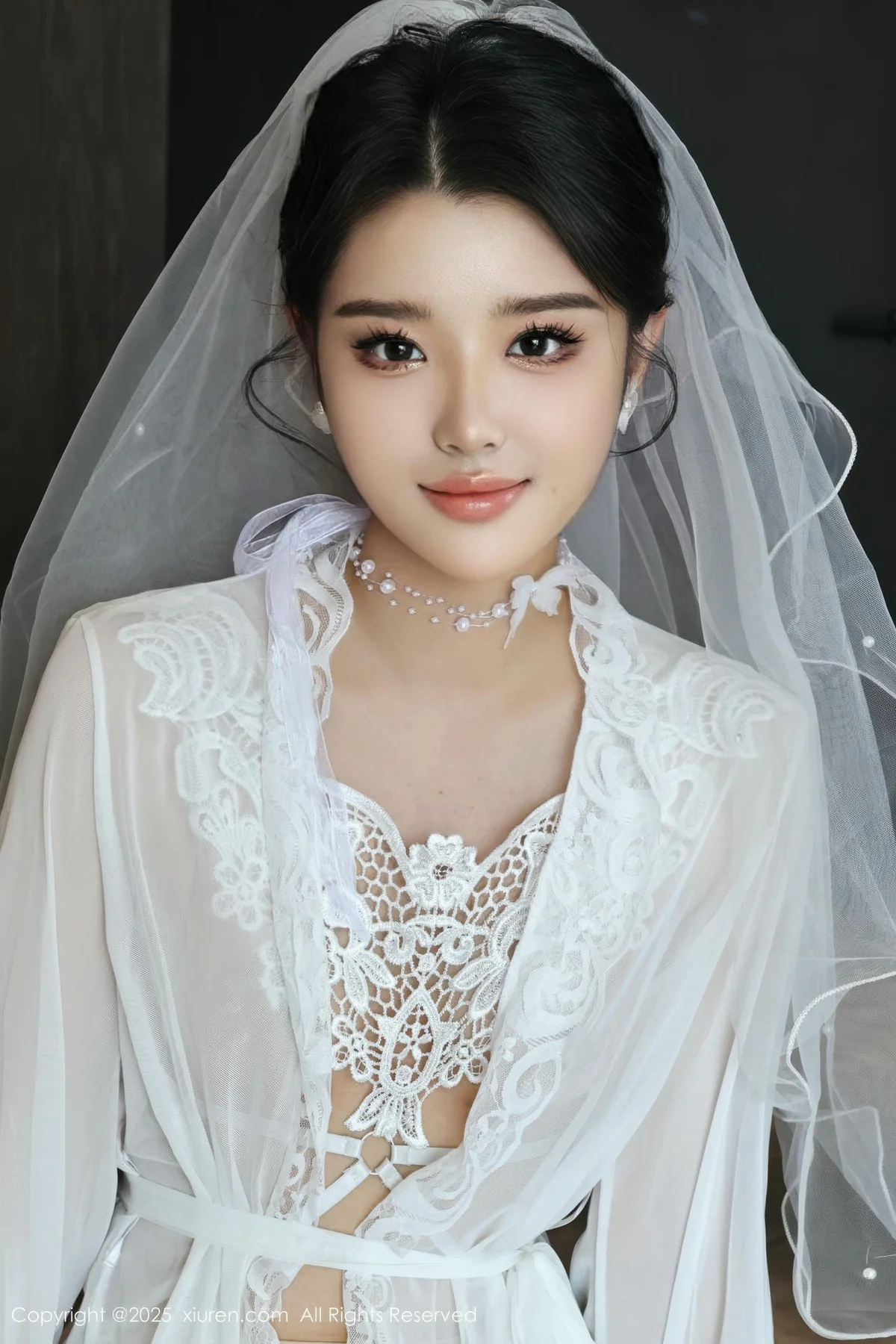 XiuRen 秀人 No.10559 糯梨子 白色婚纱搭配 - 1