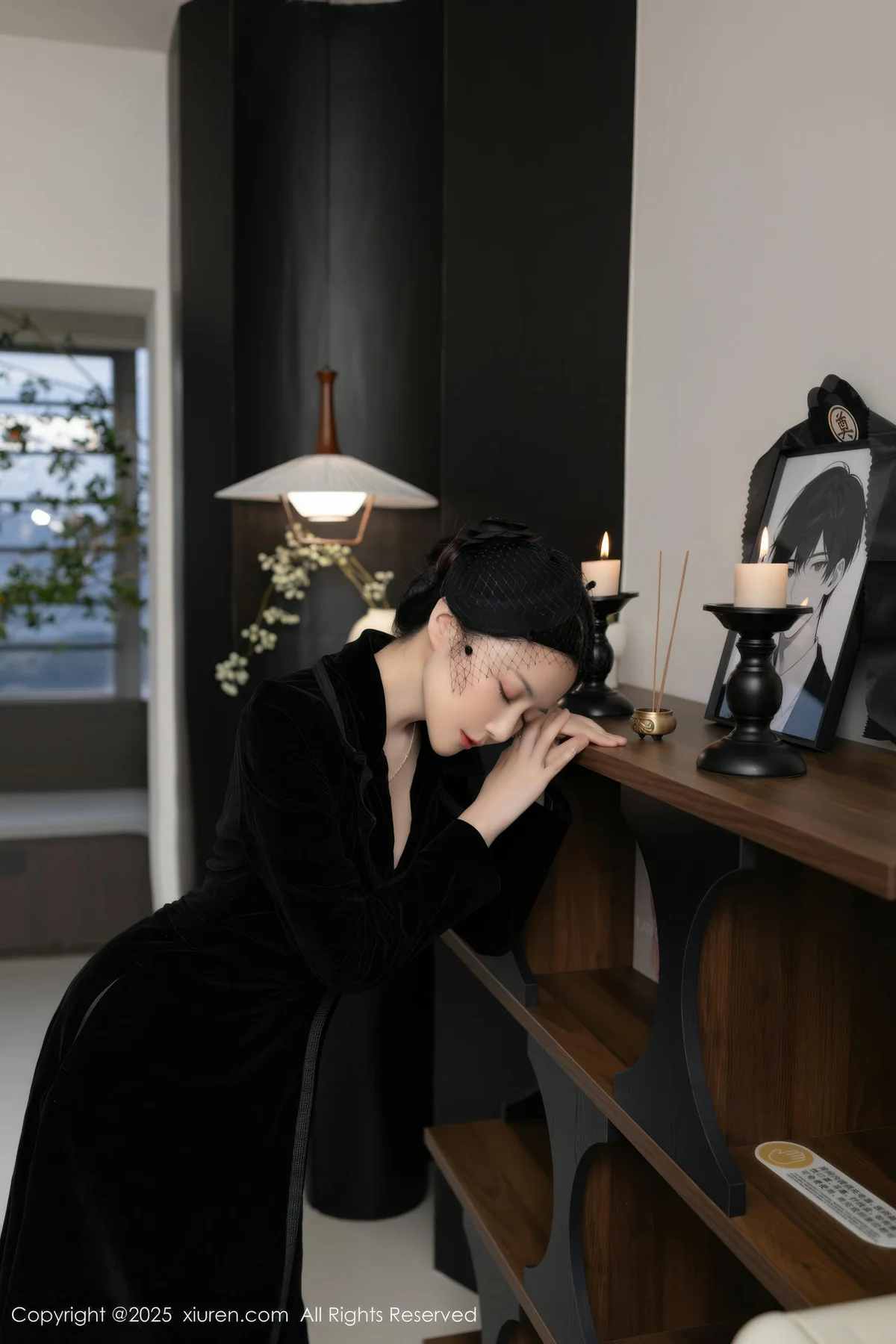 XiuRen 秀人 No.10564 鱼子酱 黑色连体丝袜 - 3