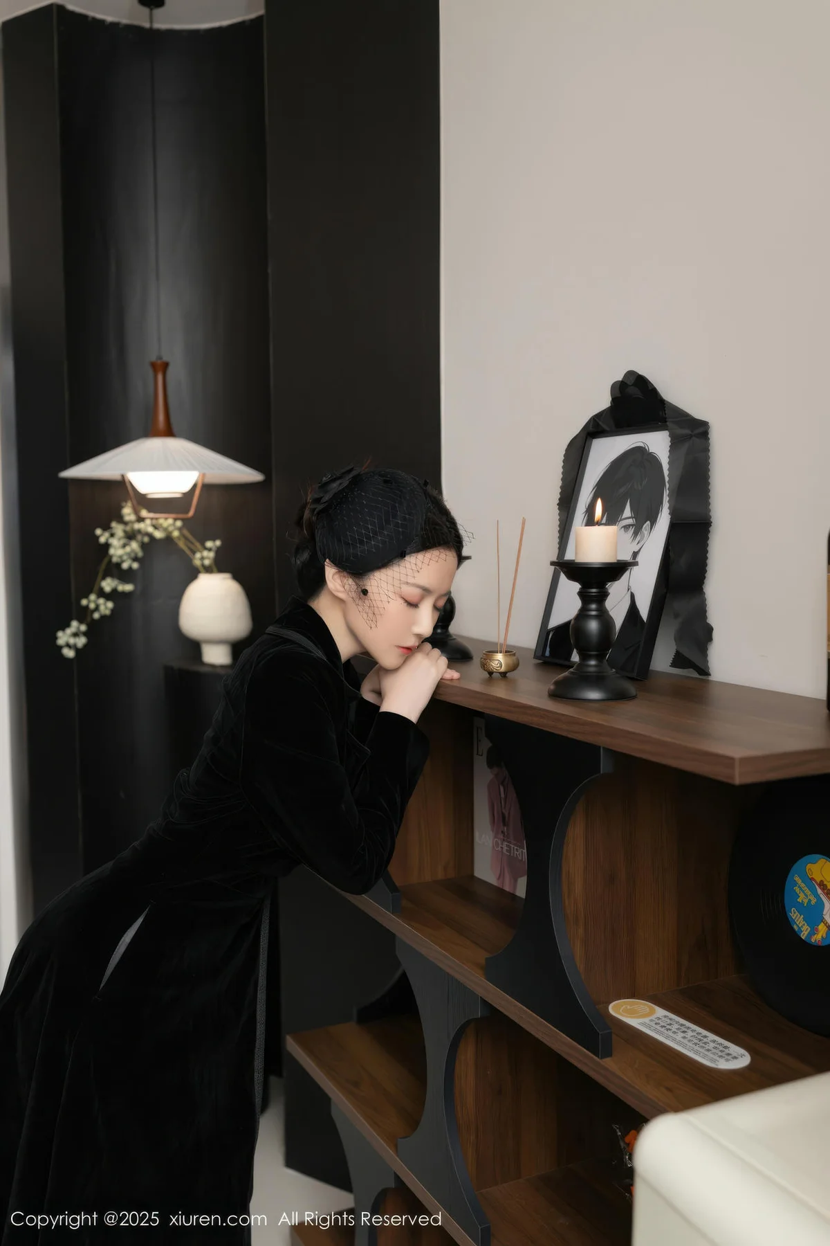 XiuRen 秀人 No.10564 鱼子酱 黑色连体丝袜 - 4