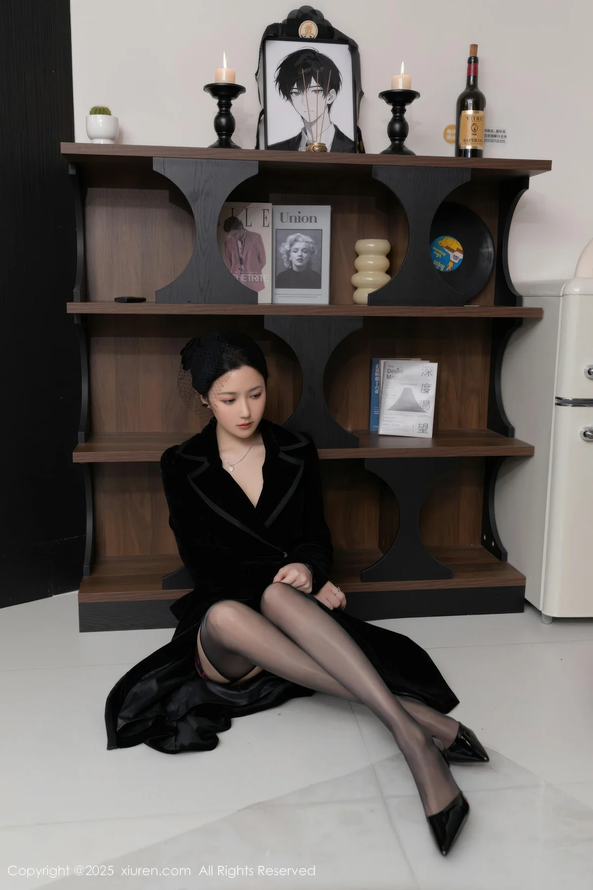 XiuRen 秀人 No.10564 鱼子酱 黑色连体丝袜 - 5