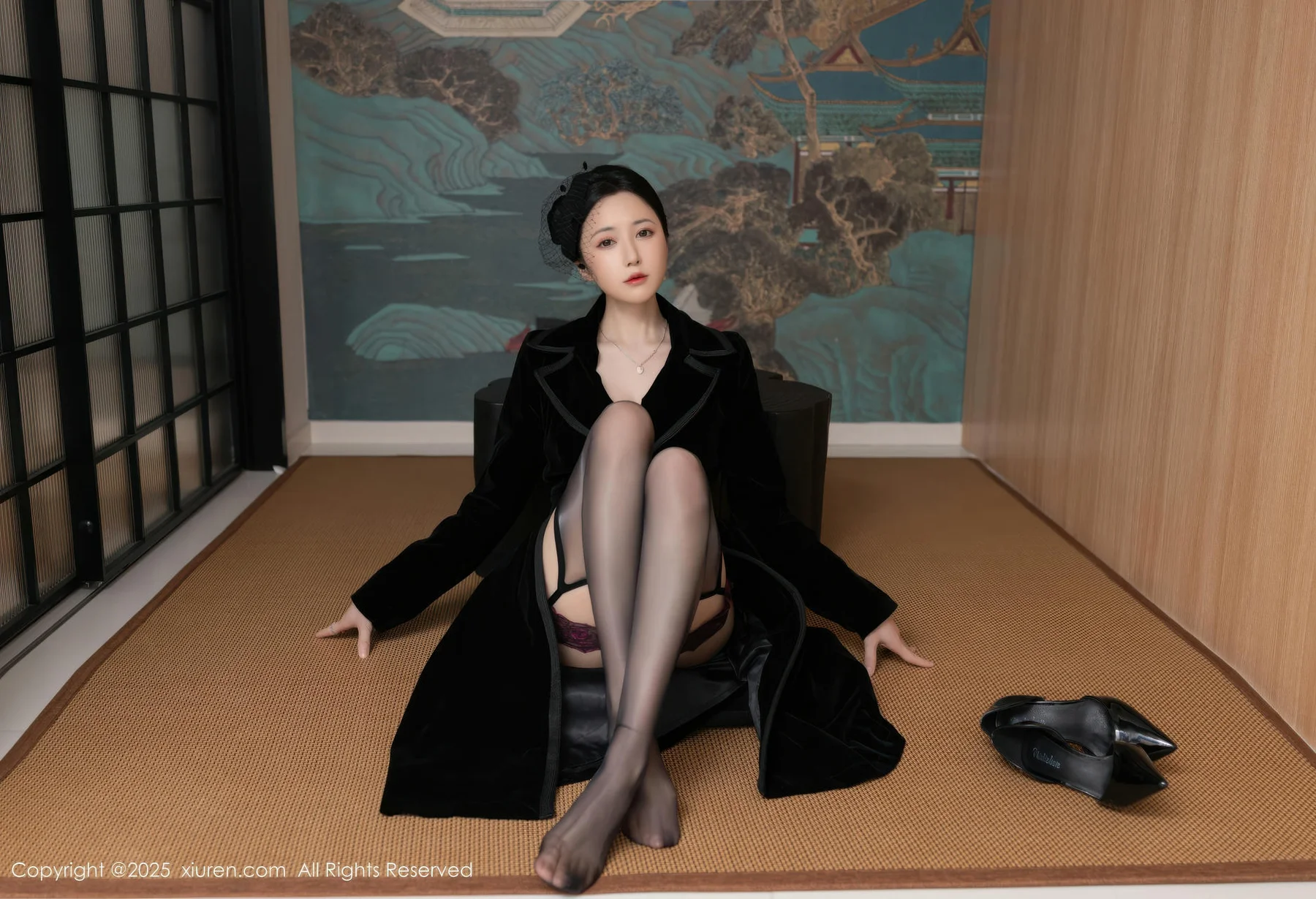 XiuRen 秀人 No.10564 鱼子酱 黑色连体丝袜 - 9