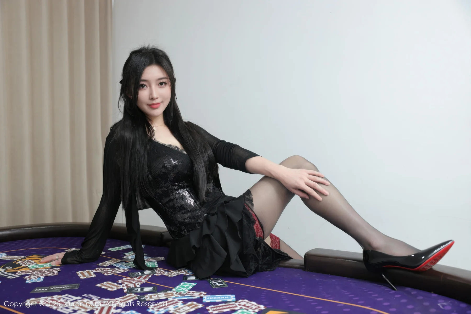 XiuRen 秀人 No.10592 苏一诺 黑色情趣内衣 - 5