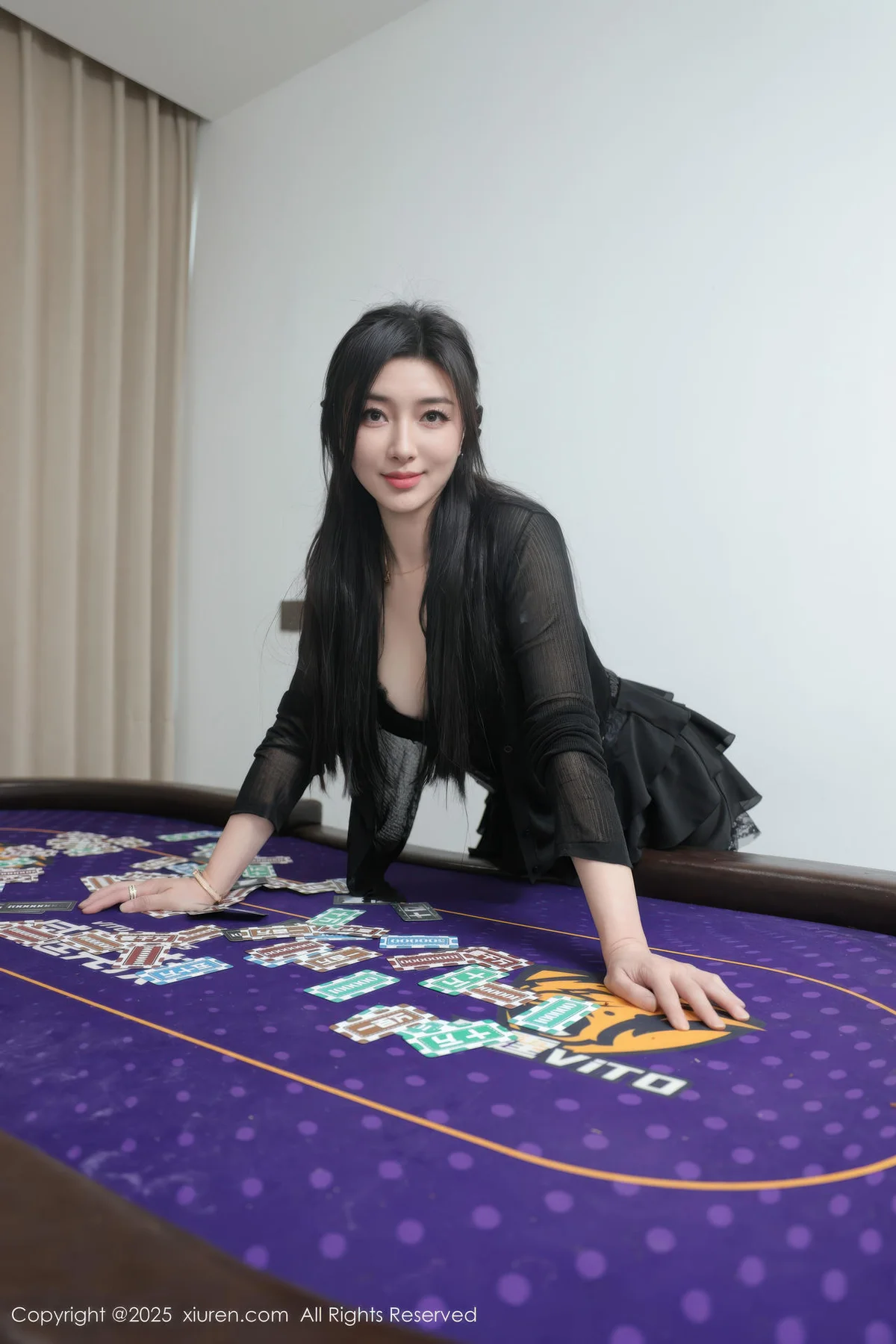 XiuRen 秀人 No.10592 苏一诺 黑色情趣内衣 - 7