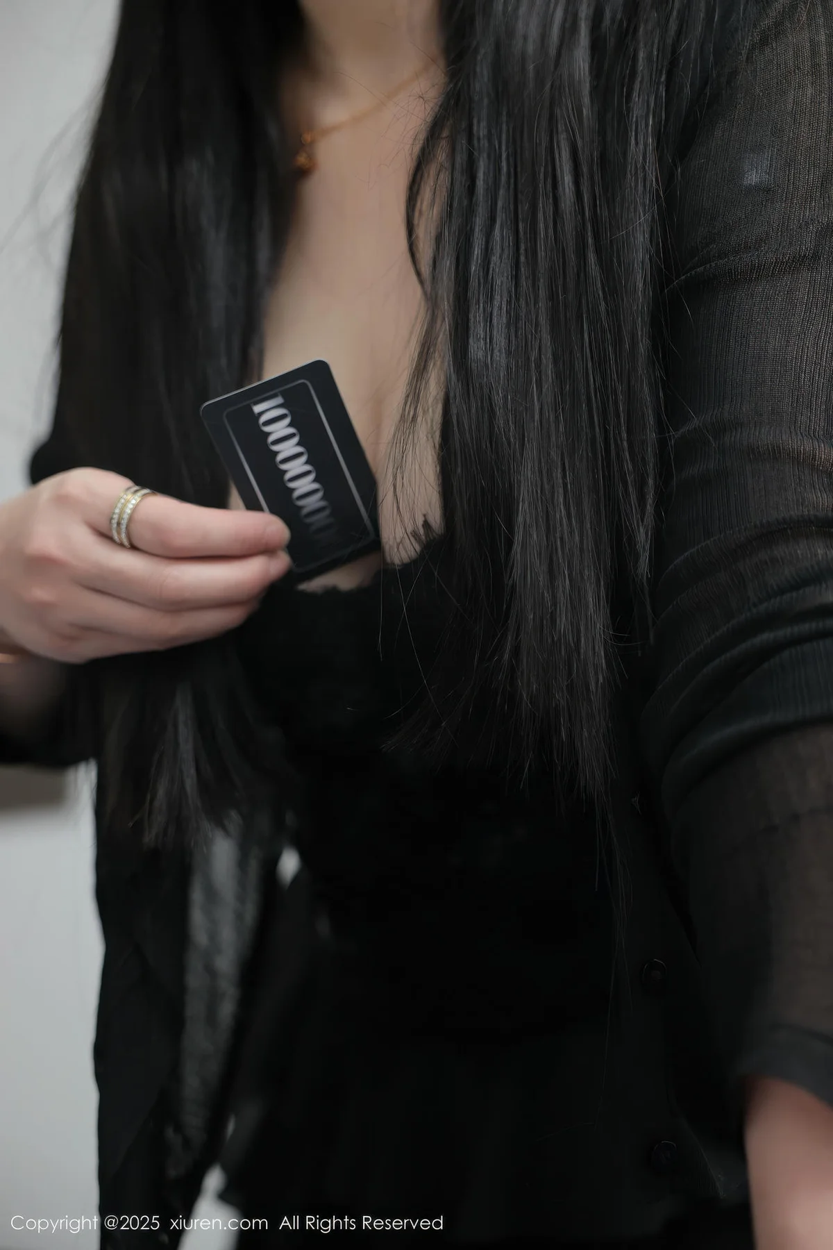 XiuRen 秀人 No.10592 苏一诺 黑色情趣内衣 - 1