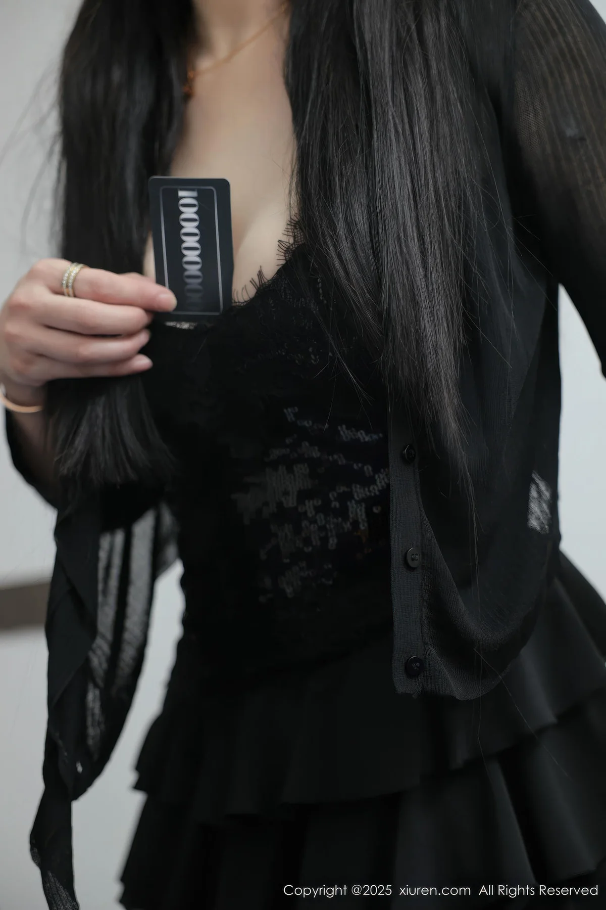 XiuRen 秀人 No.10592 苏一诺 黑色情趣内衣 - 2