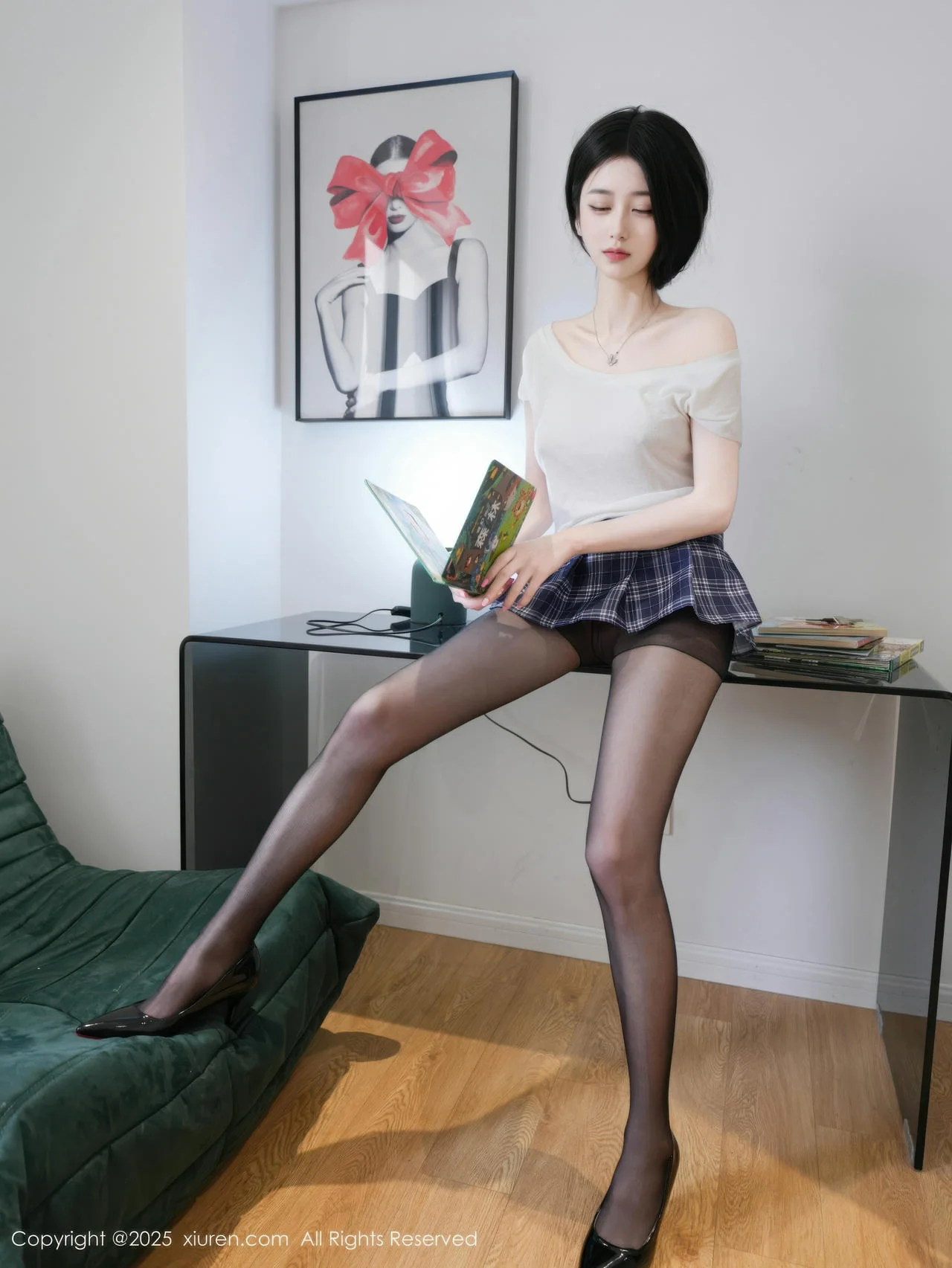 XiuRen 秀人 No.10613 白小蝶 性感白衣短裙 - 3