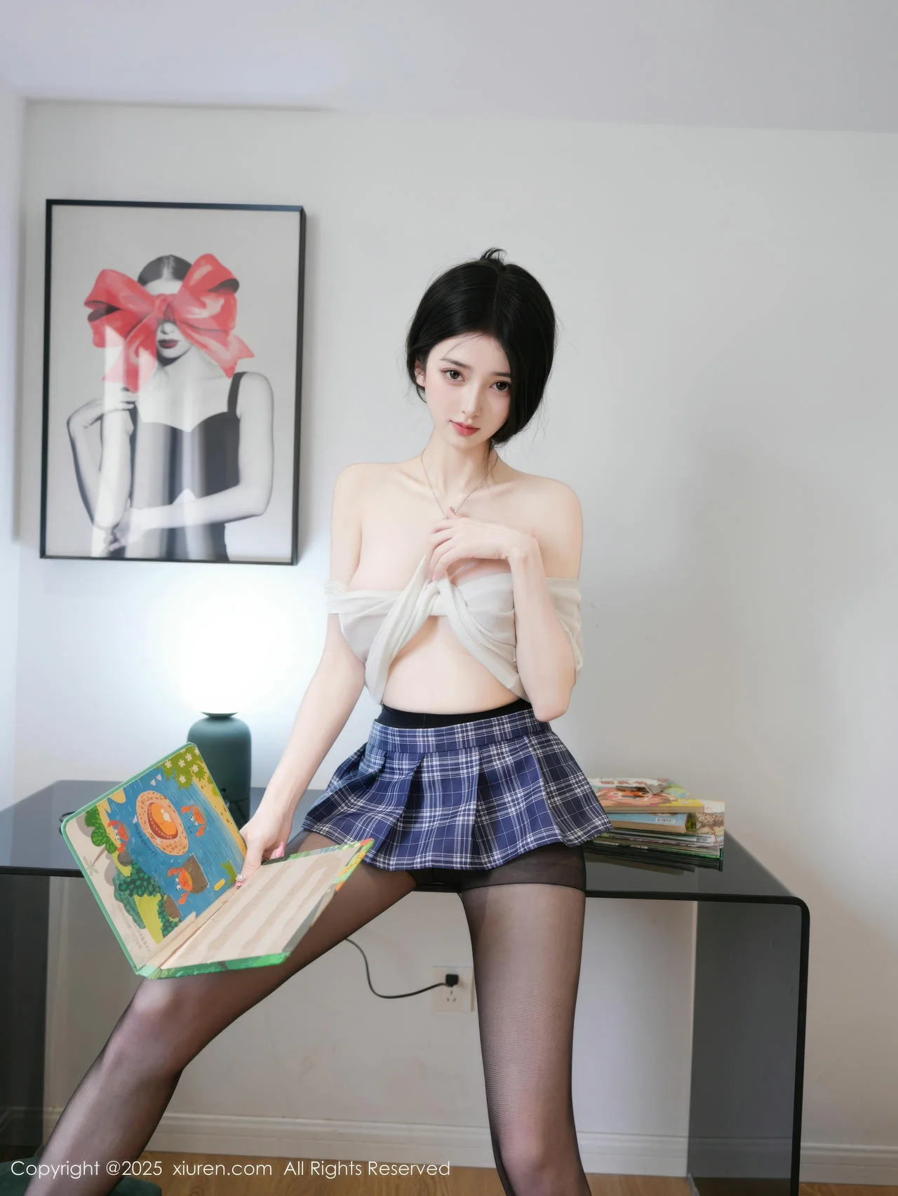 XiuRen 秀人 No.10613 白小蝶 性感白衣短裙 - 7