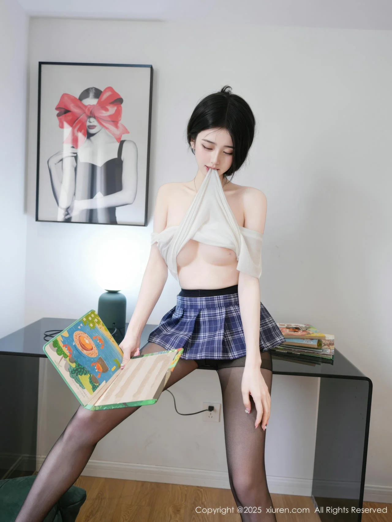 XiuRen 秀人 No.10613 白小蝶 性感白衣短裙 - 8