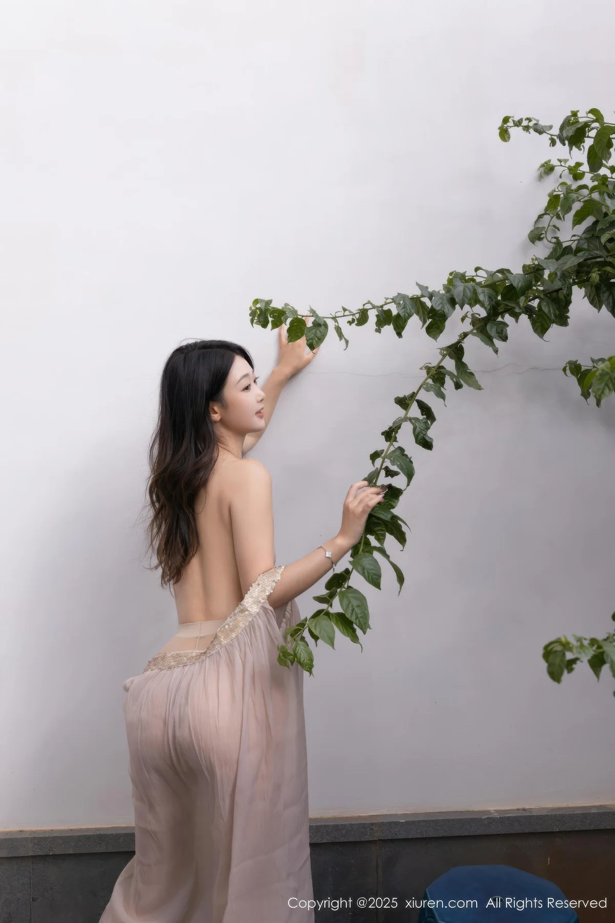 XiuRen 秀人 No.10619 唐安琪 浅色薄纱诱人肉色丝袜 - 7