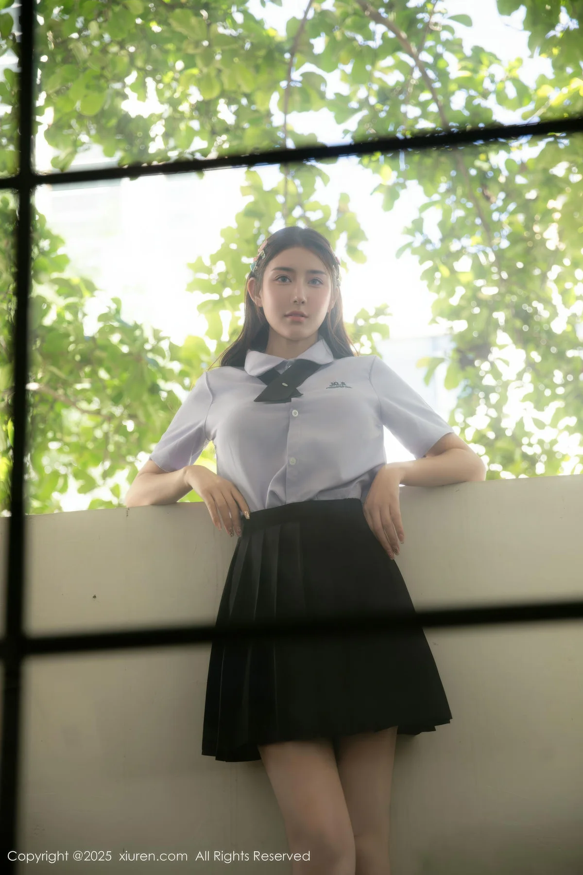 XiuRen 秀人 No.10622 悦兮 蓝色衬衣黑色短裙 - 5
