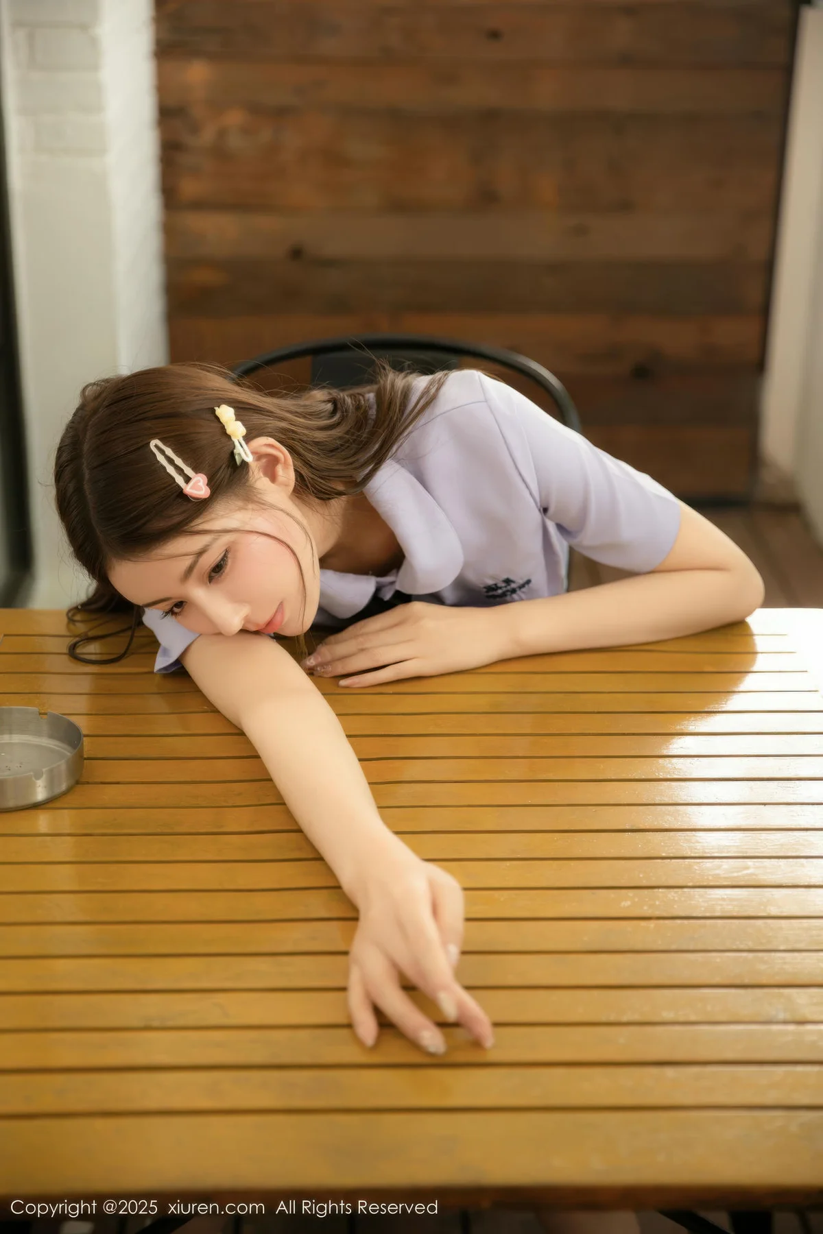 XiuRen 秀人 No.10622 悦兮 蓝色衬衣黑色短裙 - 10