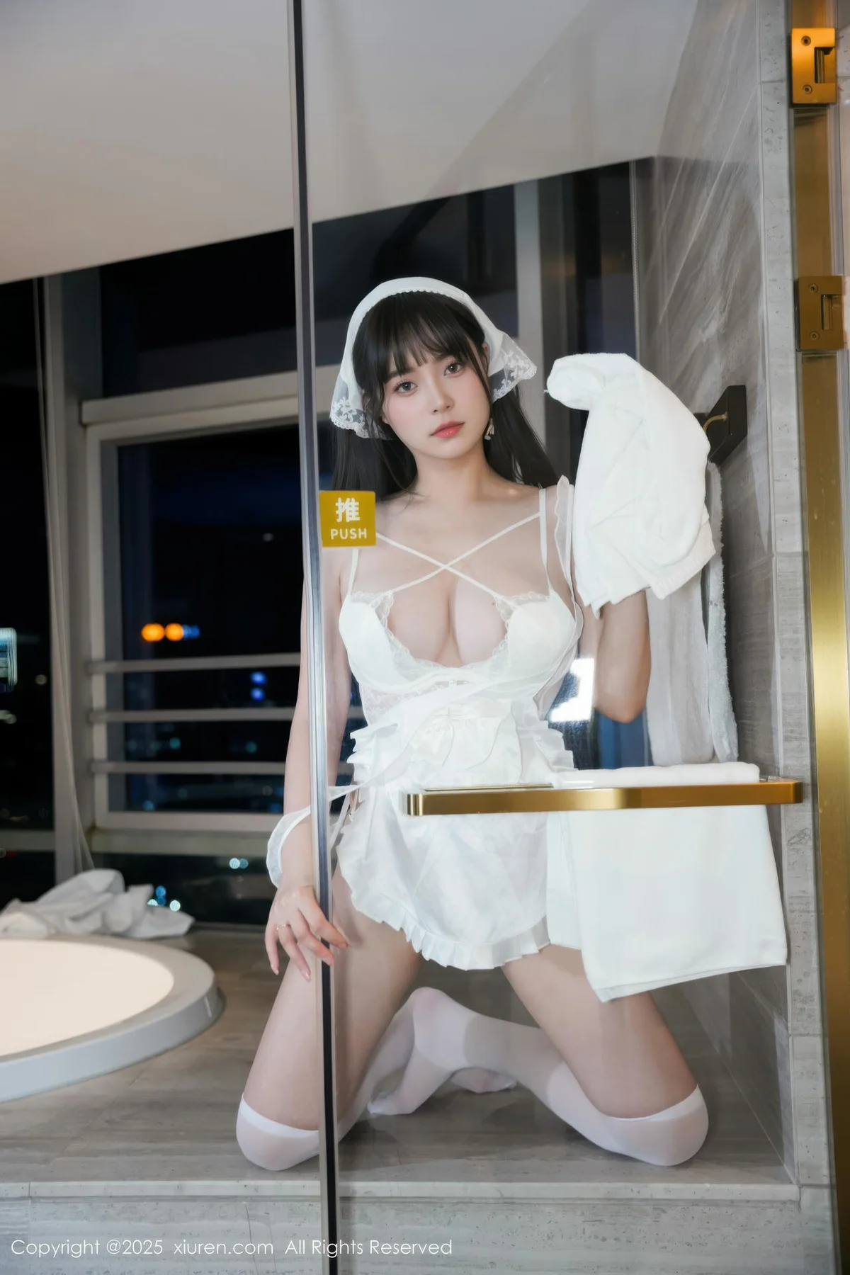 XiuRen 秀人 No.10631 软情 白色女仆装扮 - 8