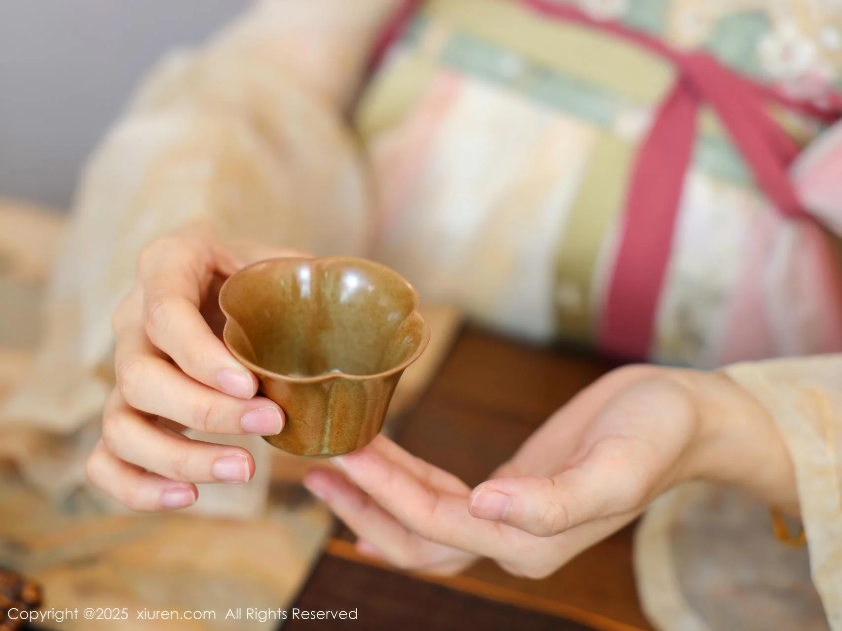 XiuRen 秀人 No.10645 梨霜儿 浅色古装服饰拍摄 - 5