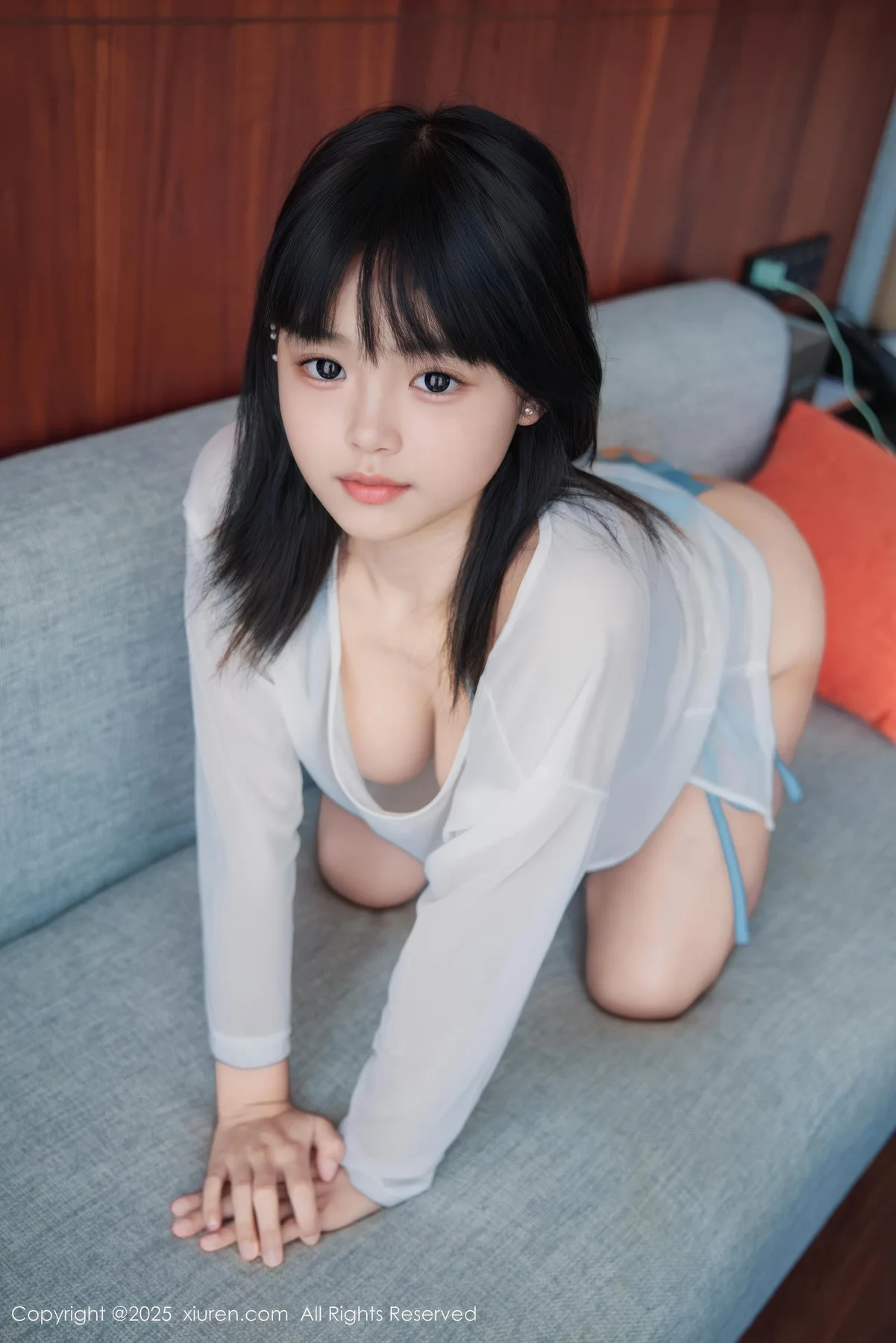 XiuRen 秀人 No.10651 小泠 首套写真蓝色比基尼 - 5