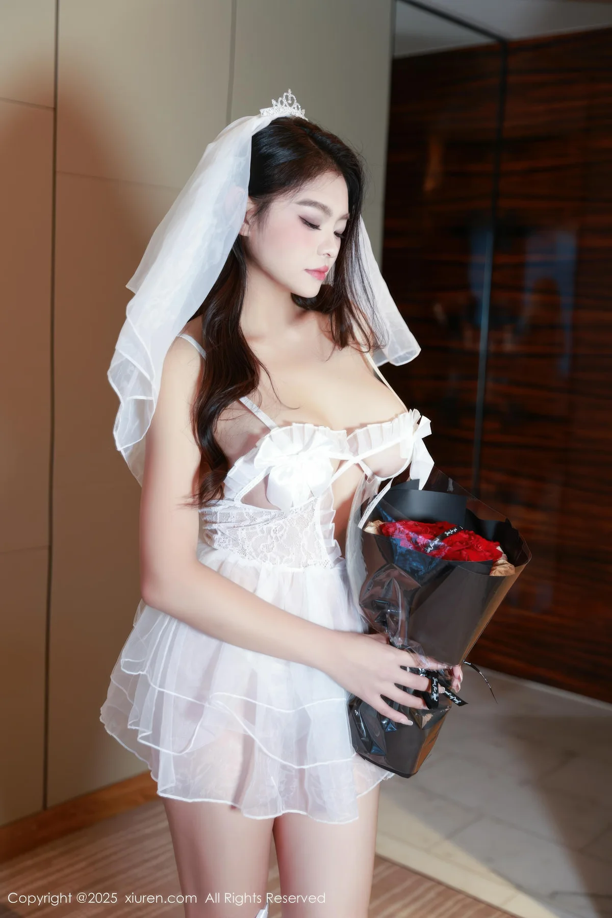 XiuRen 秀人 No.10659 冬安 白色婚纱短裙 - 6