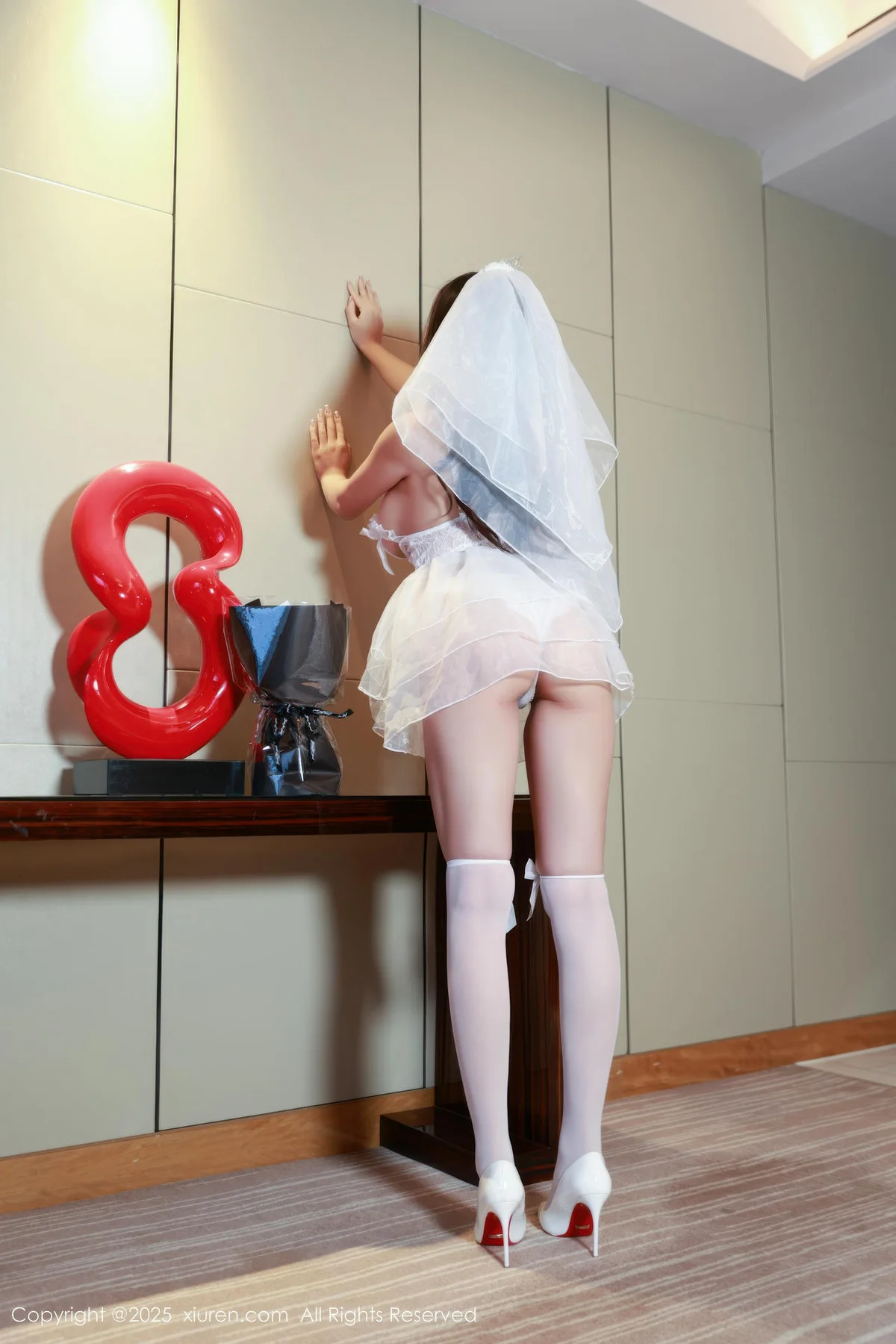 XiuRen 秀人 No.10659 冬安 白色婚纱短裙 - 5