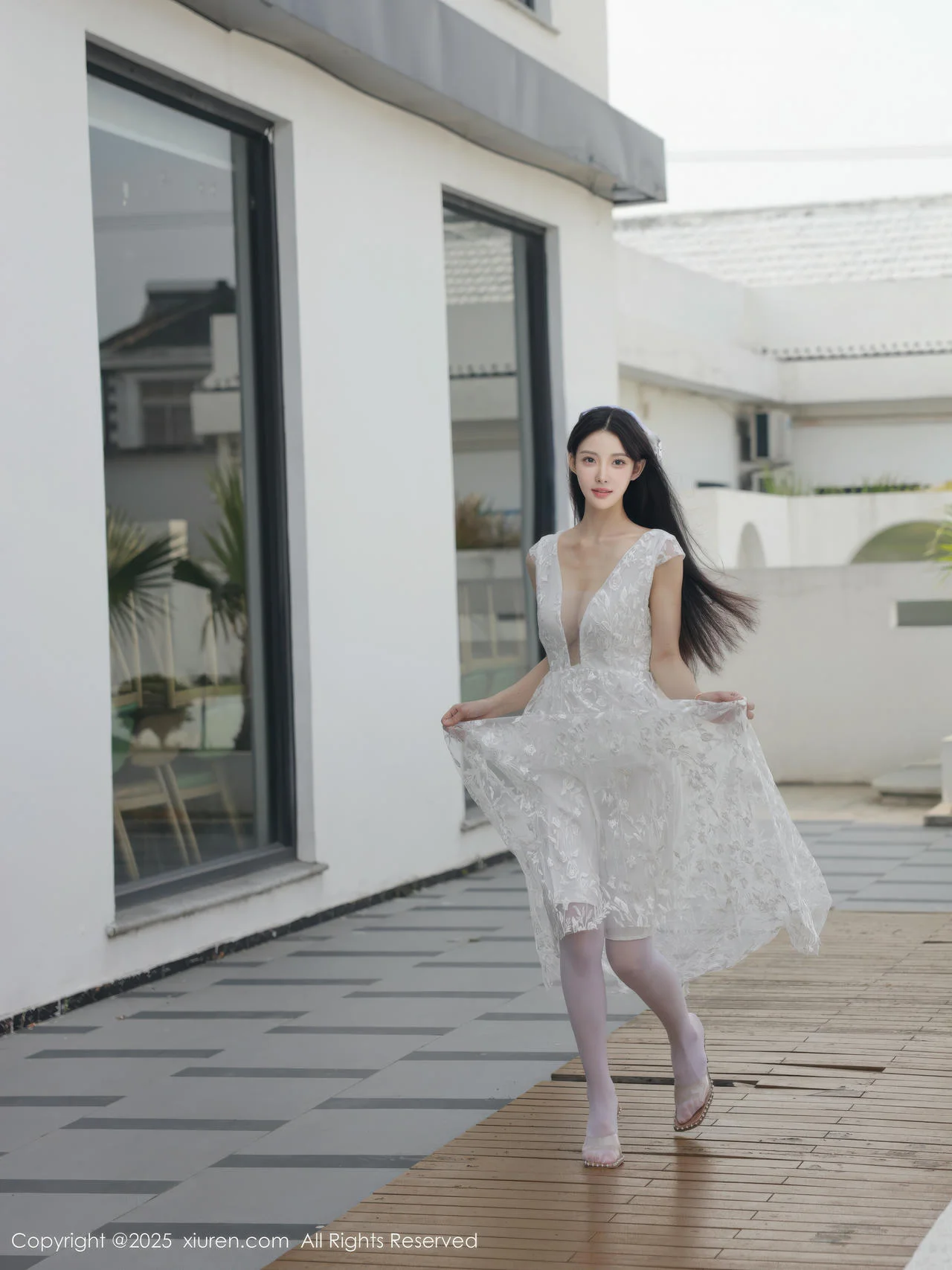 XiuRen 秀人 No.10661 梨霜儿 白色婚纱诱人白色丝袜 - 9