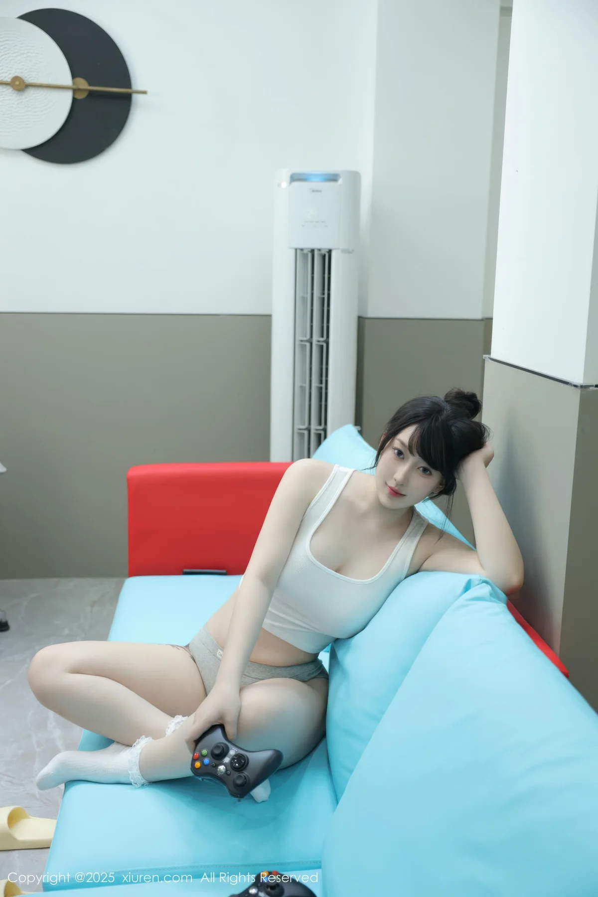 XiuRen 秀人 No.10676 李沁恩lrene 白色T恤居家服 - 7