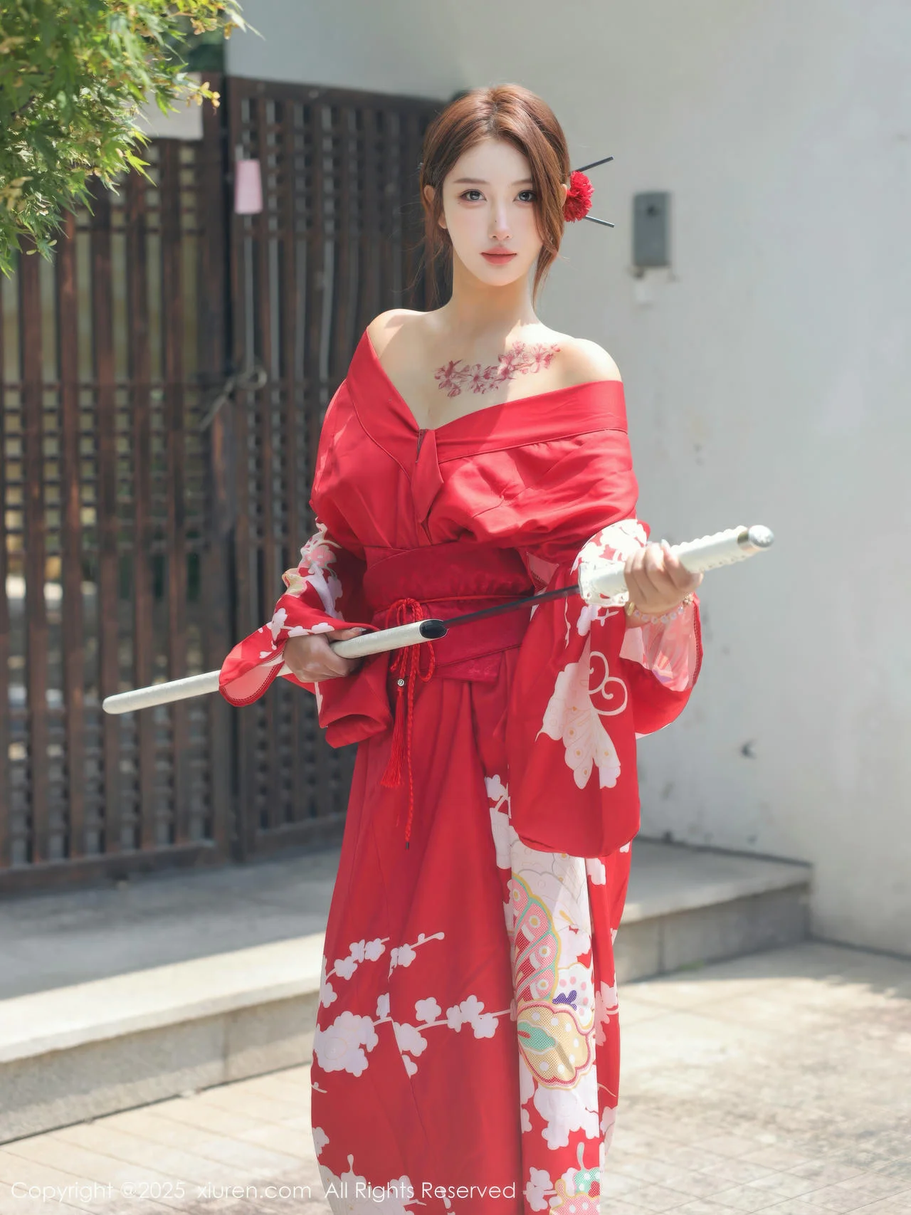 XiuRen 秀人 No.10683 金允希Yuki 性感红色和服 - 1