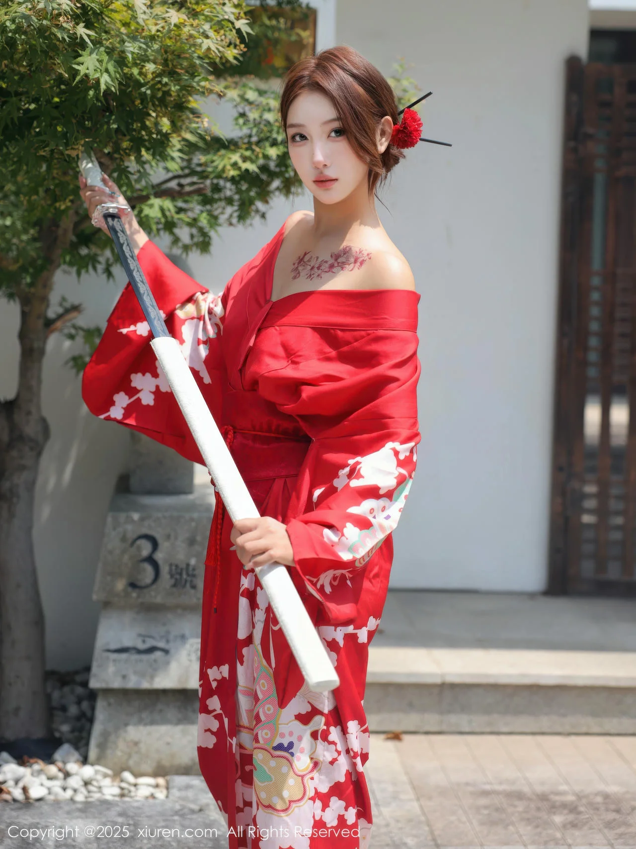 XiuRen 秀人 No.10683 金允希Yuki 性感红色和服 - 2