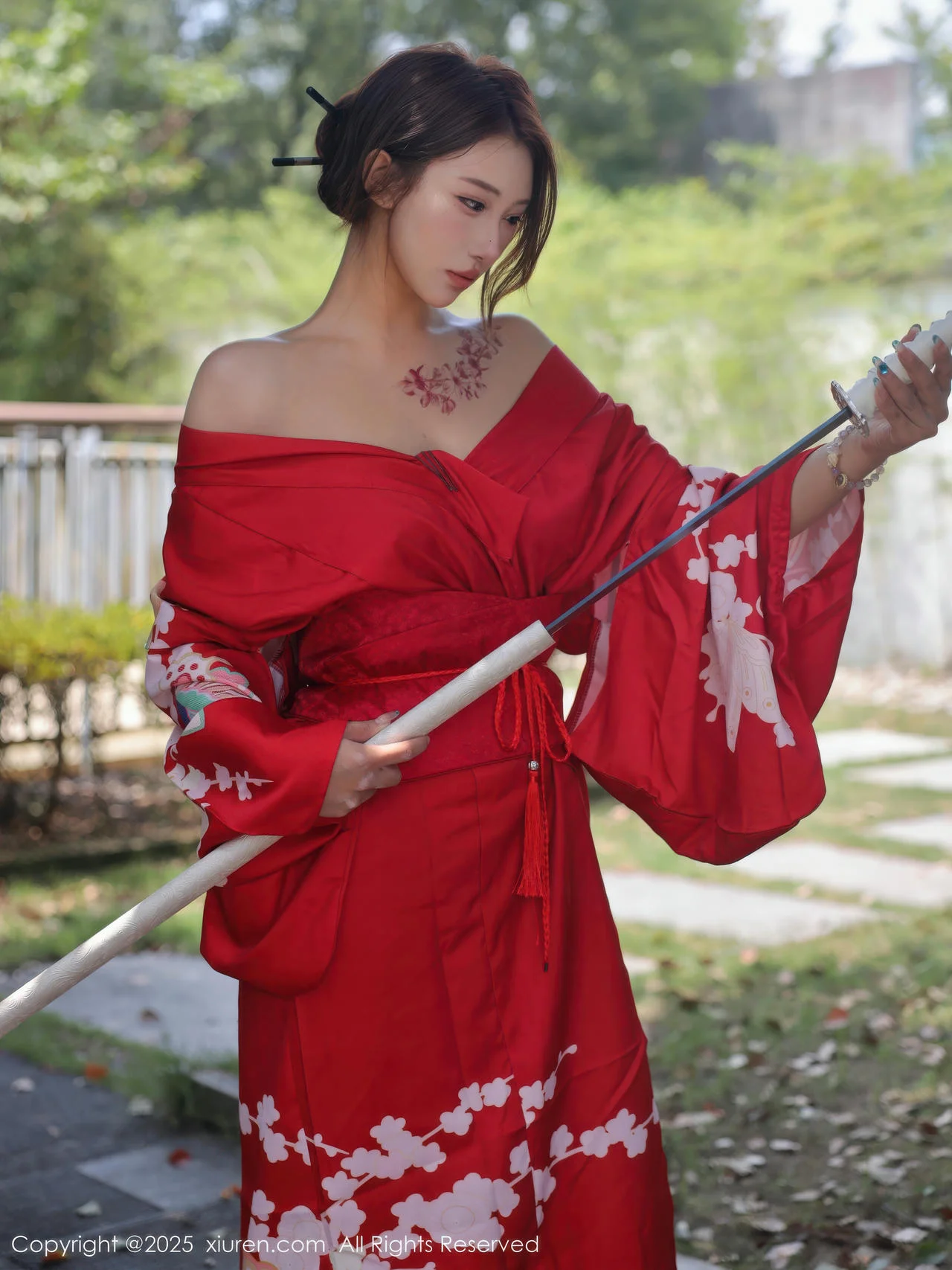 XiuRen 秀人 No.10683 金允希Yuki 性感红色和服 - 3