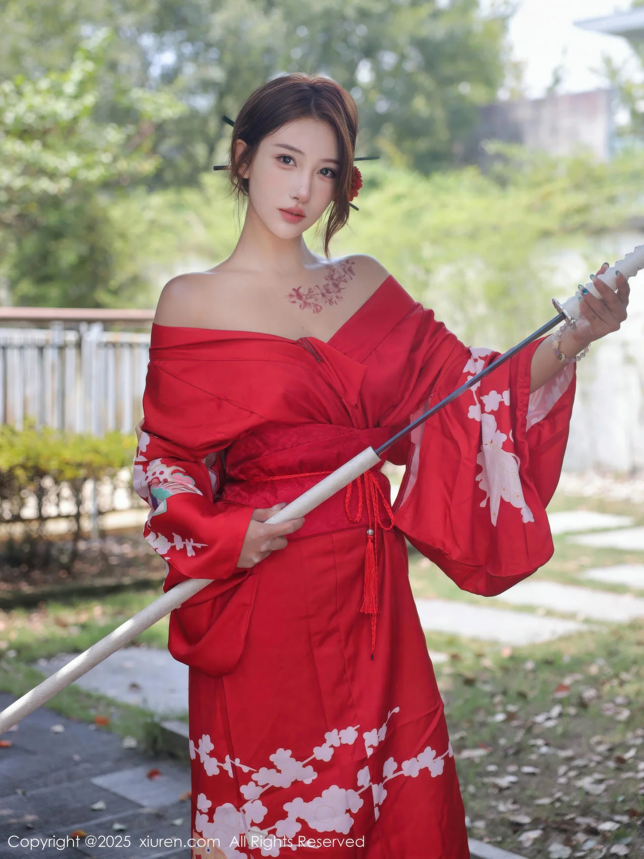 XiuRen 秀人 No.10683 金允希Yuki 性感红色和服 - 4