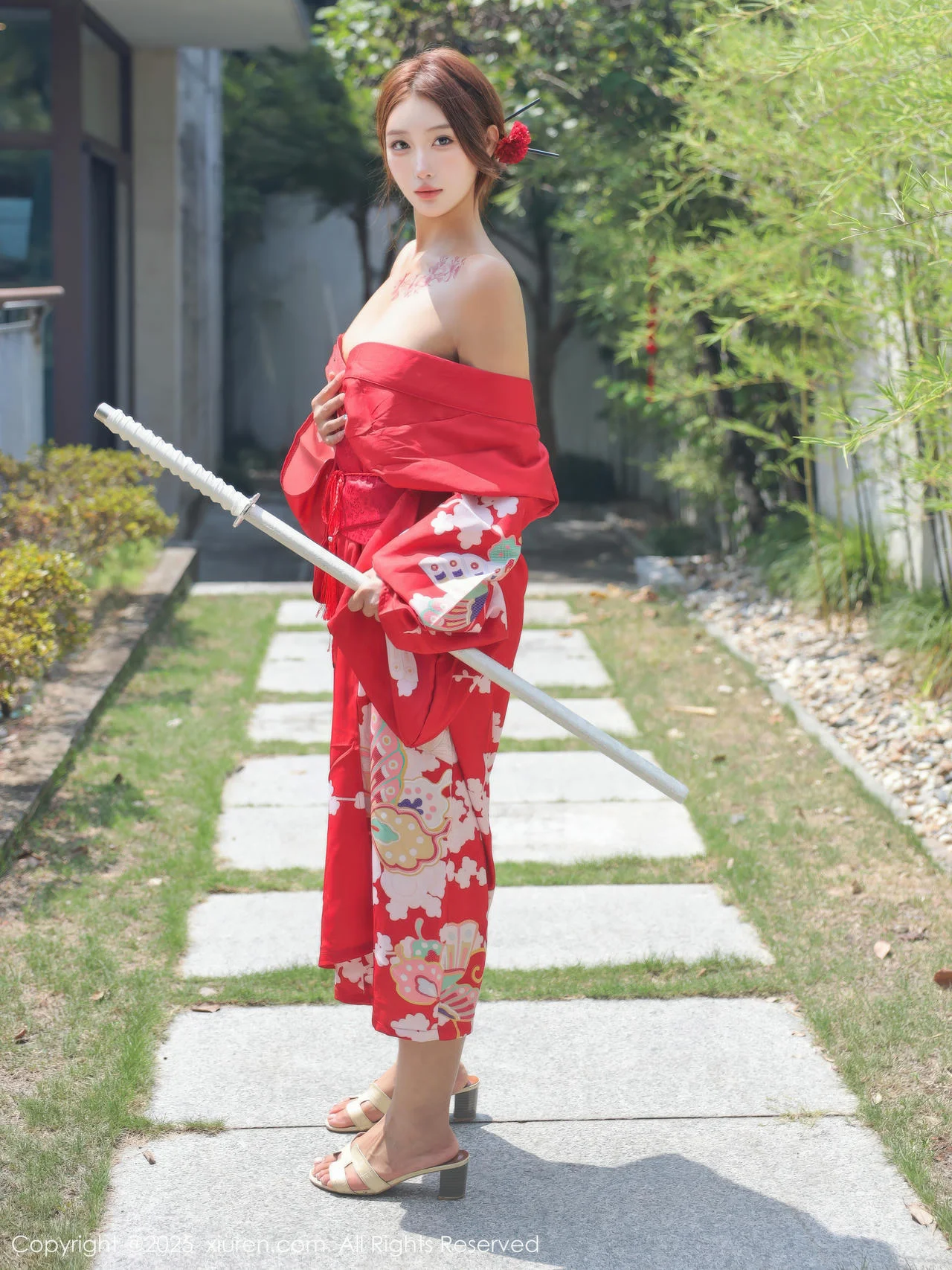 XiuRen 秀人 No.10683 金允希Yuki 性感红色和服 - 6