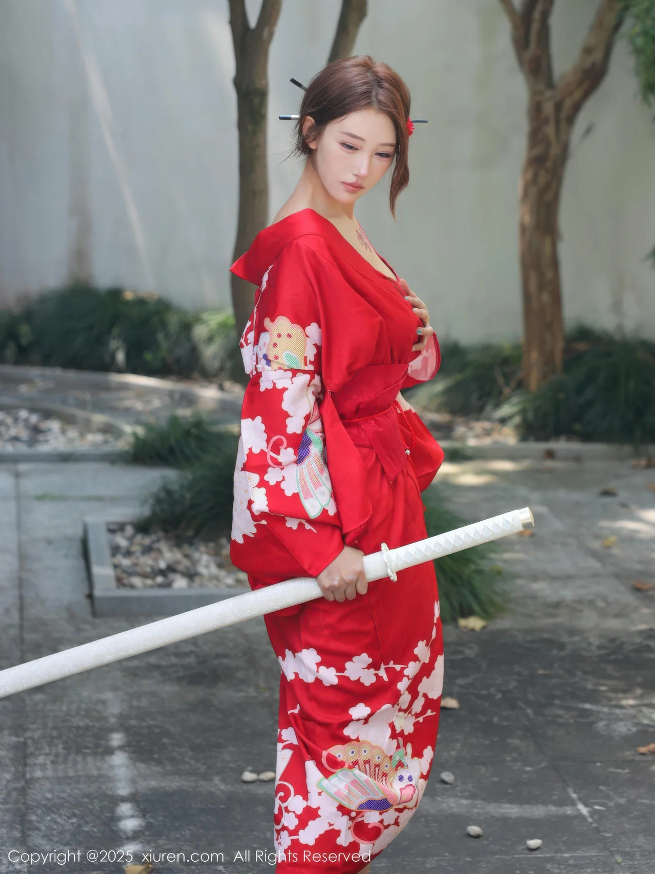 XiuRen 秀人 No.10683 金允希Yuki 性感红色和服 - 8