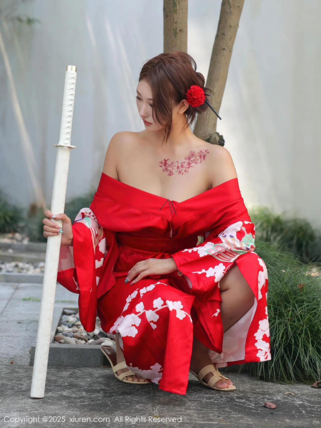 XiuRen 秀人 No.10683 金允希Yuki 性感红色和服 - 10