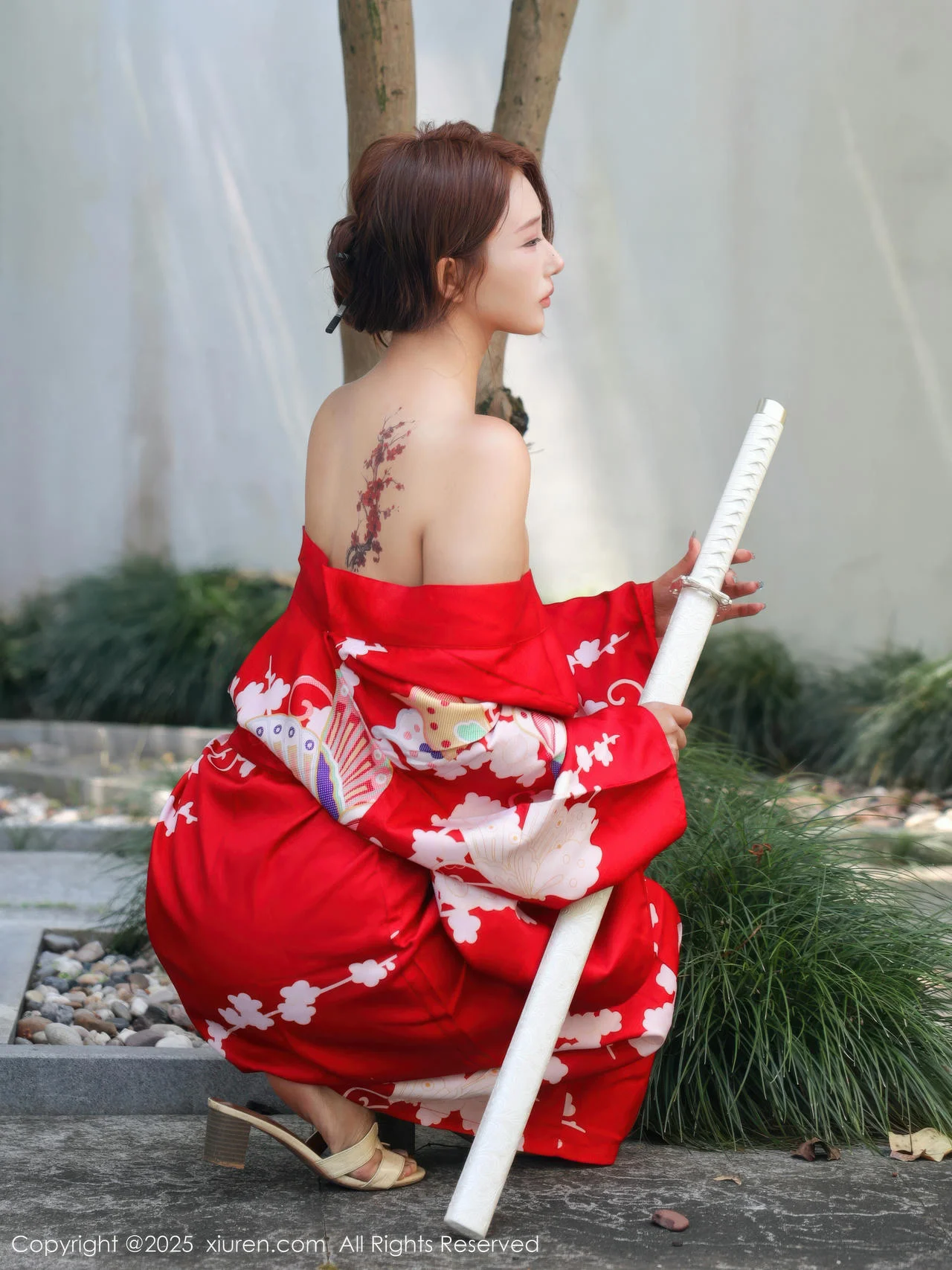 XiuRen 秀人 No.10683 金允希Yuki 性感红色和服 - 3