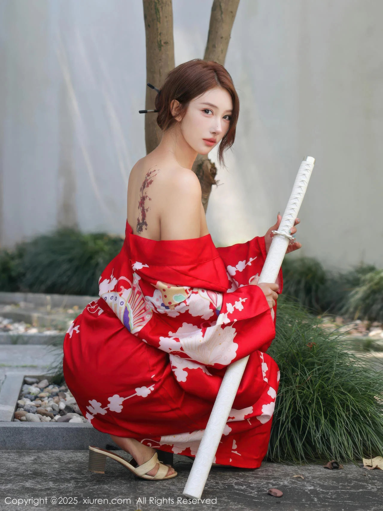 XiuRen 秀人 No.10683 金允希Yuki 性感红色和服 - 4