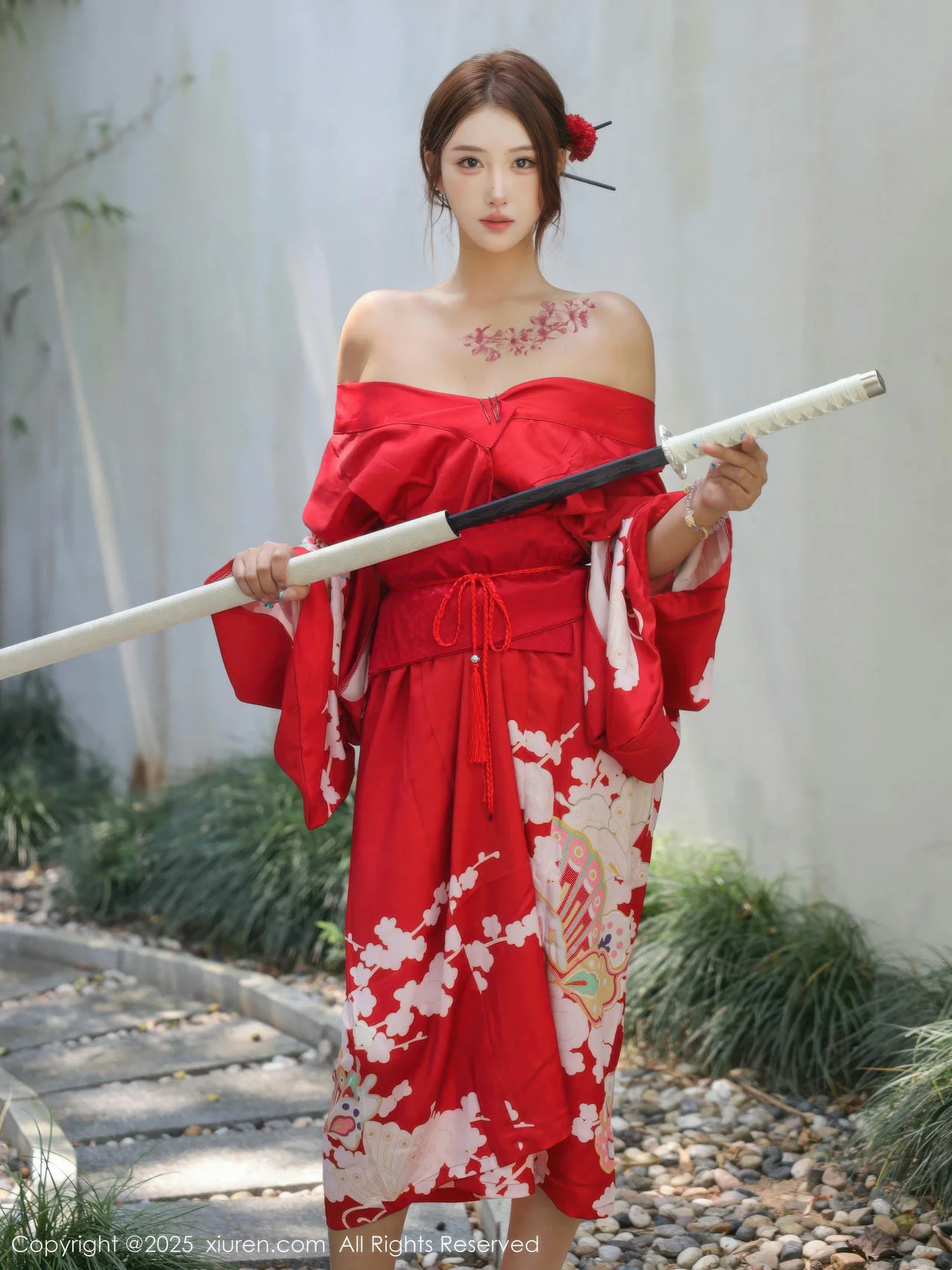 XiuRen 秀人 No.10683 金允希Yuki 性感红色和服 - 5