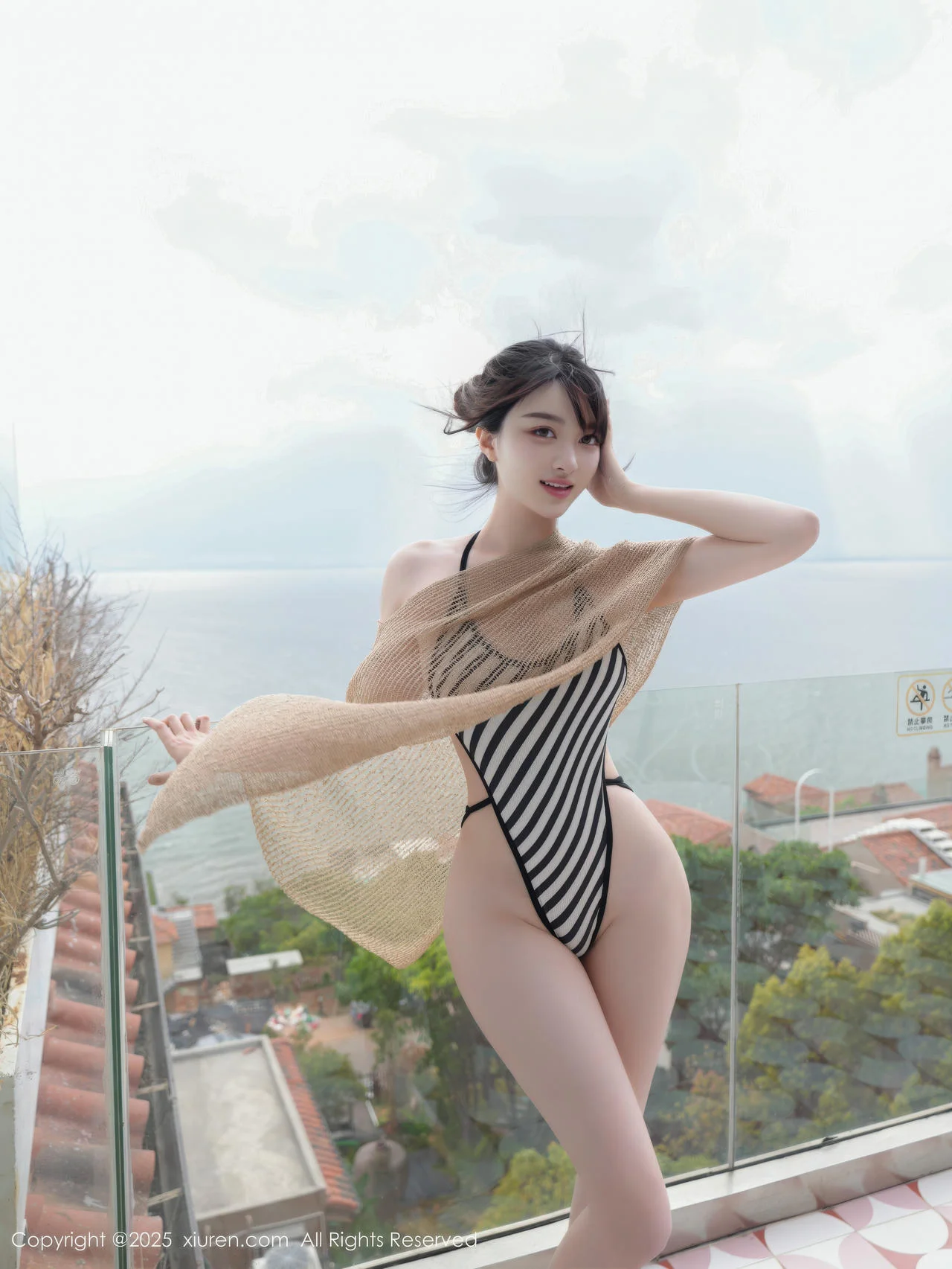 XiuRen 秀人 No.10698 白露lulu 黑白色比基尼 - 4