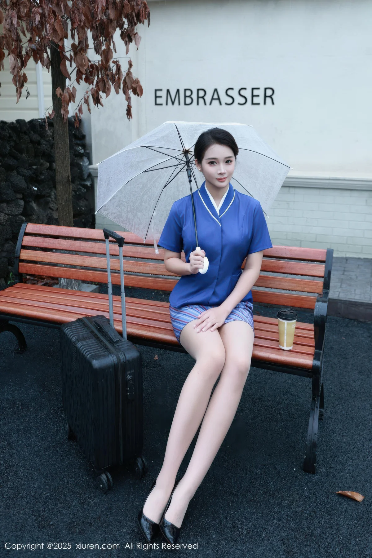 XiuRen 秀人 No.10708 南乔 蓝色空姐制服 - 7